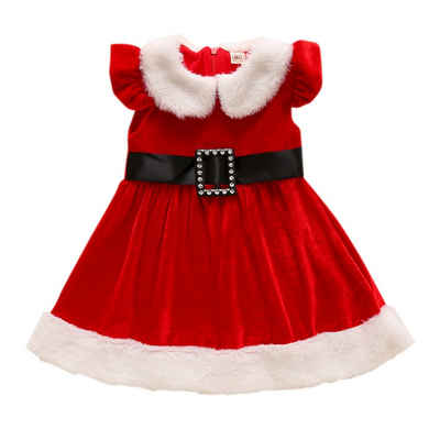 Lapastyle A-Linien-Kleid »Weihnachtskleid Ärmelloses mit Rüschen und fliegenden Ärmeln für Babys«