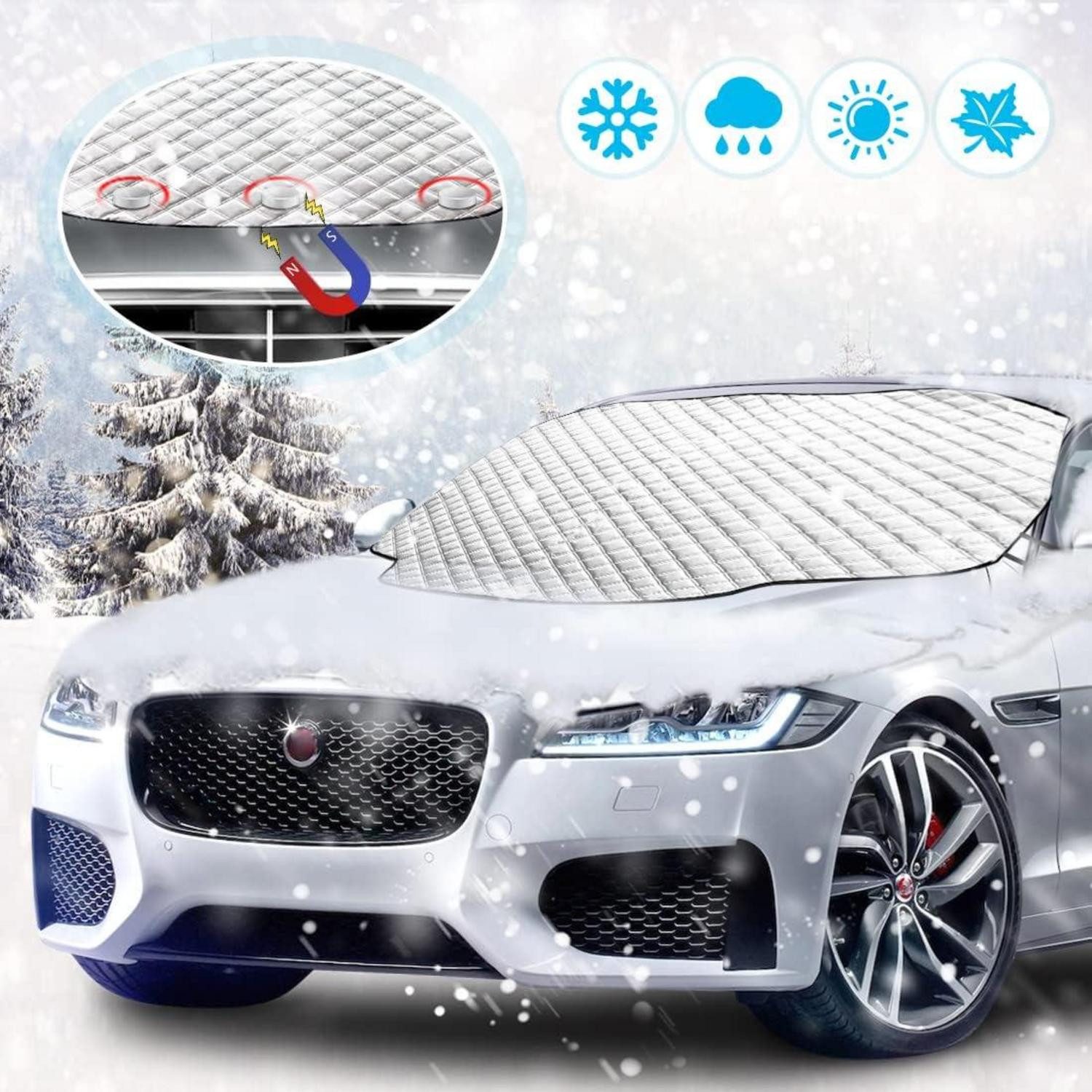 Autoplane Frontscheibenabdeckung Auto Sonnenschutz Magnet Faltbar 183x116cm