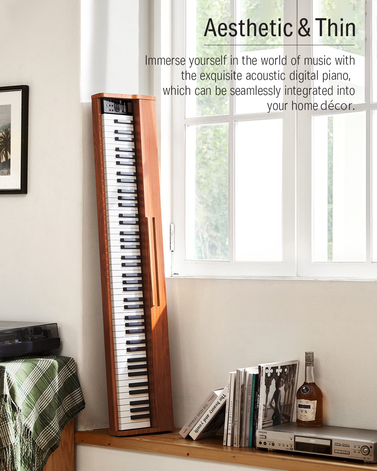 Donner Home-Keyboard E-piano 88 Tasten und Halbgewichtete Tastatur DEP-1S (Set), ideal für Anfänger, Aufnahme, Akkorde – Bild 3 von 5