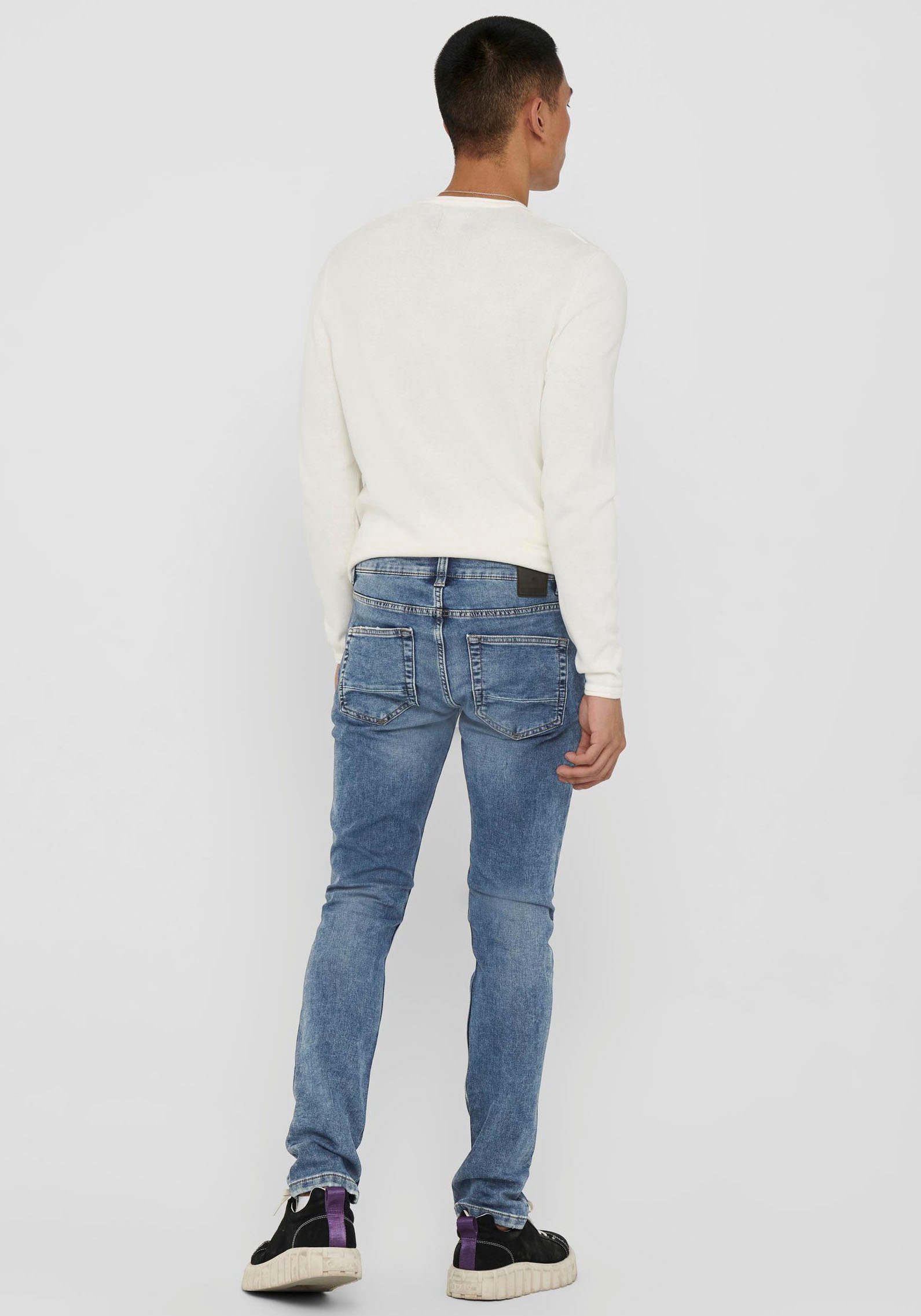 ONLY & mittelblau LOOM Slim-fit-Jeans SONS SLIM