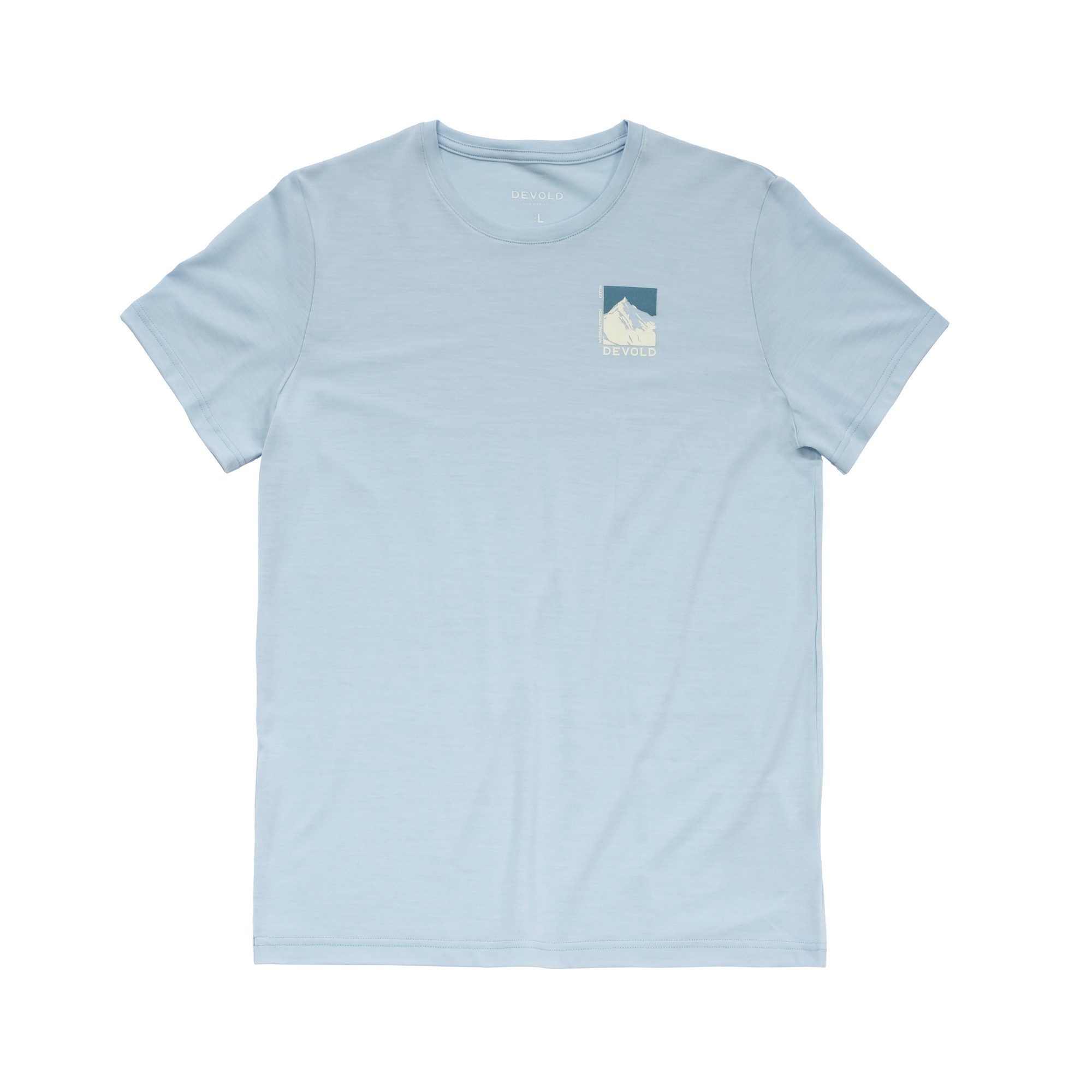Devold Funktionsunterhemd CLASSIC "SUMMIT" Herren Merino T-Shirt hellblau