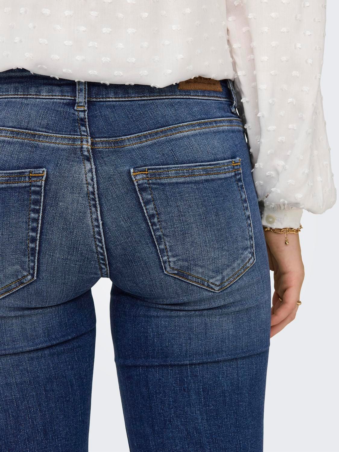 ONLY Bootcut-Jeans ONLBLUSH – Bootcut-Jeans mit niedriger Leibhöhe und Stretch Baumwollmischung, bootcut fit