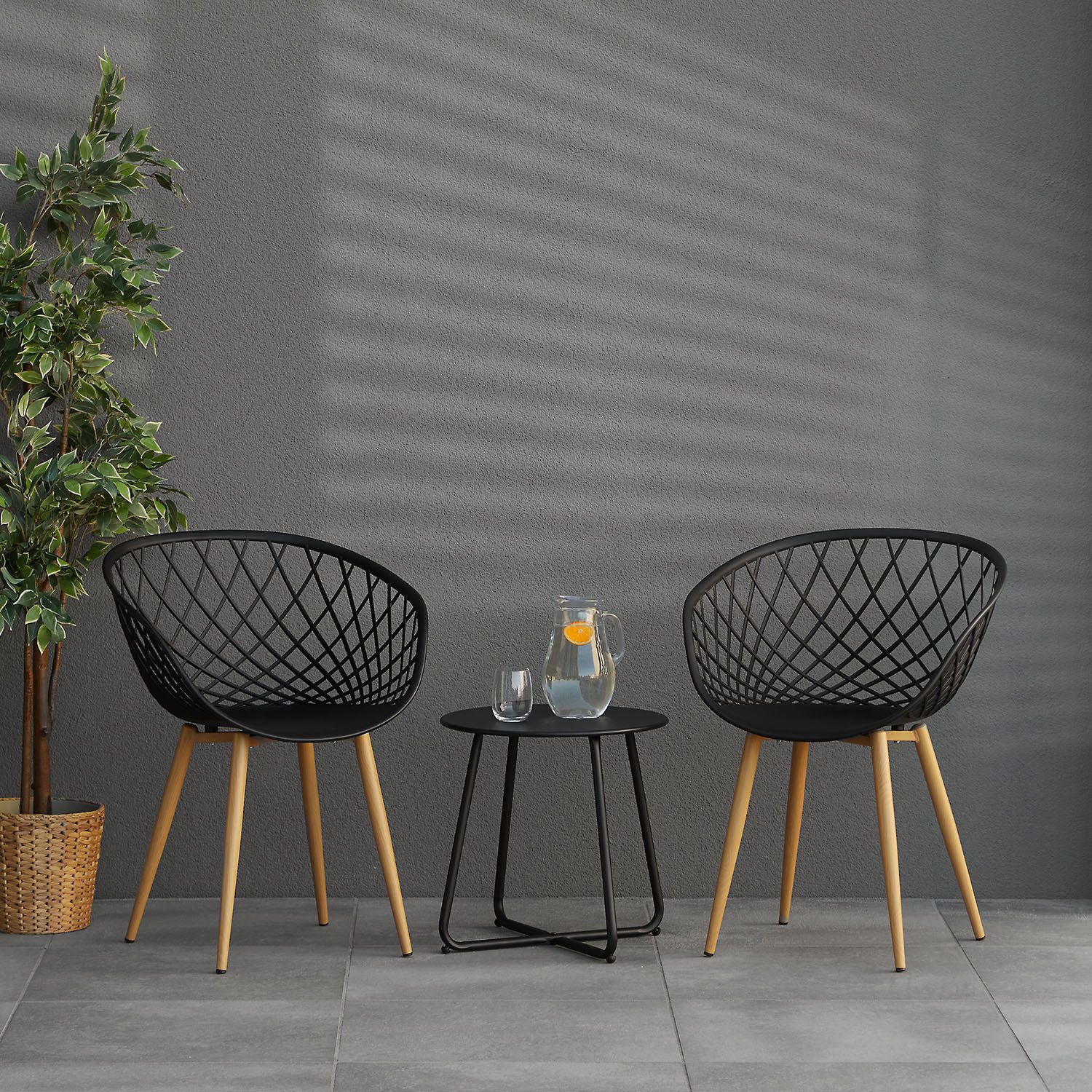 Homestyle4u Gartenstuhl Stuhl Balkonstuhl Massiv Küche günstig online kaufen