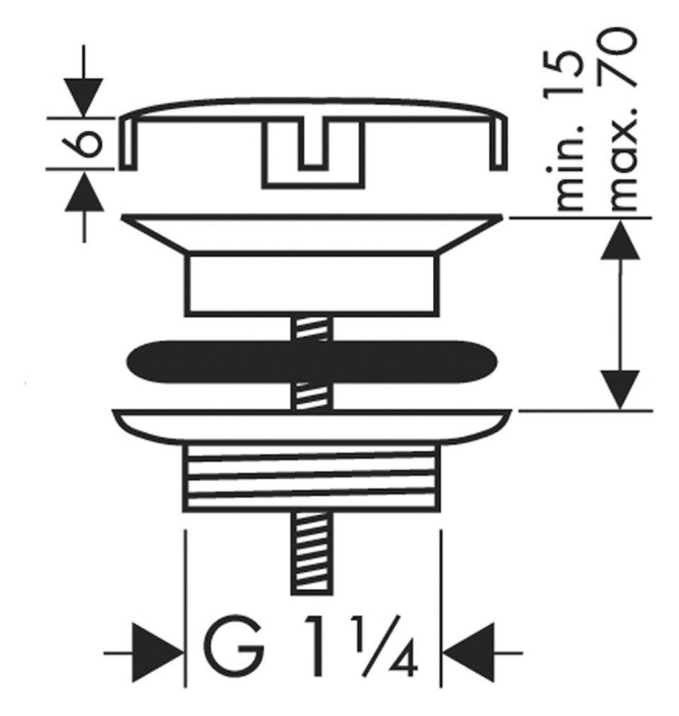 hansgrohe Ablaufventil HG Waschtischventil DN32 chrom