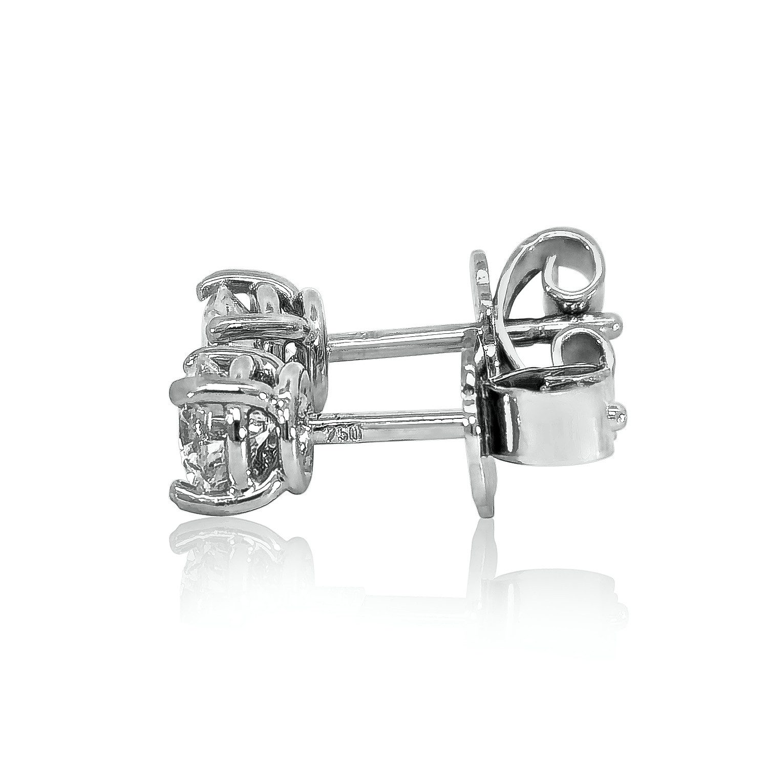 Webgoldschmied Paar Ohrstecker Brillant-Ohrstecker 750 Weißgold 1,02ct F/IF – edler Diamantschmuck, Weißgold 750, lupenreine Diamanten