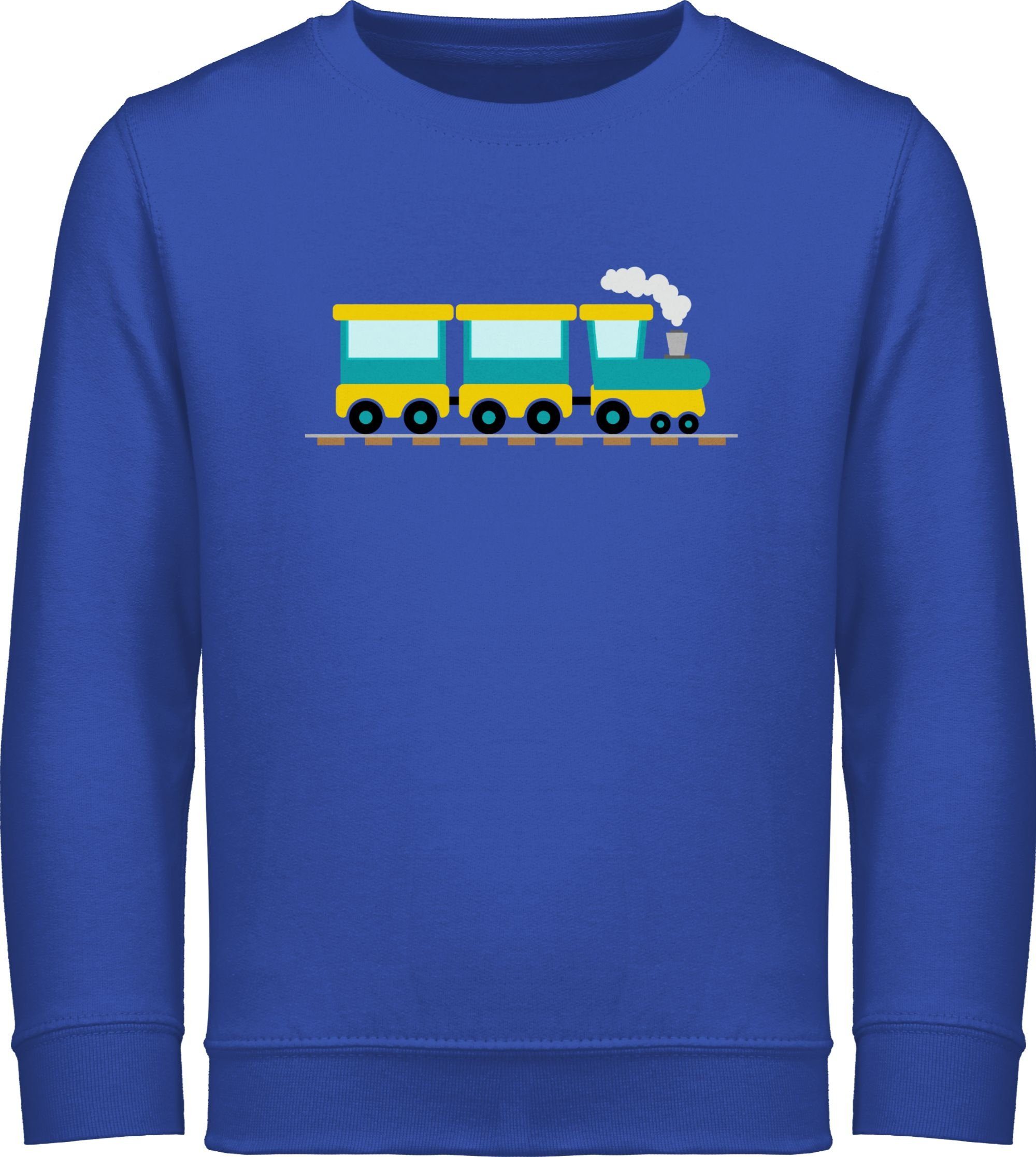 Shirtracer Sweatshirt Fahrzeuge Royalblau Eisenbahn Kinder 1
