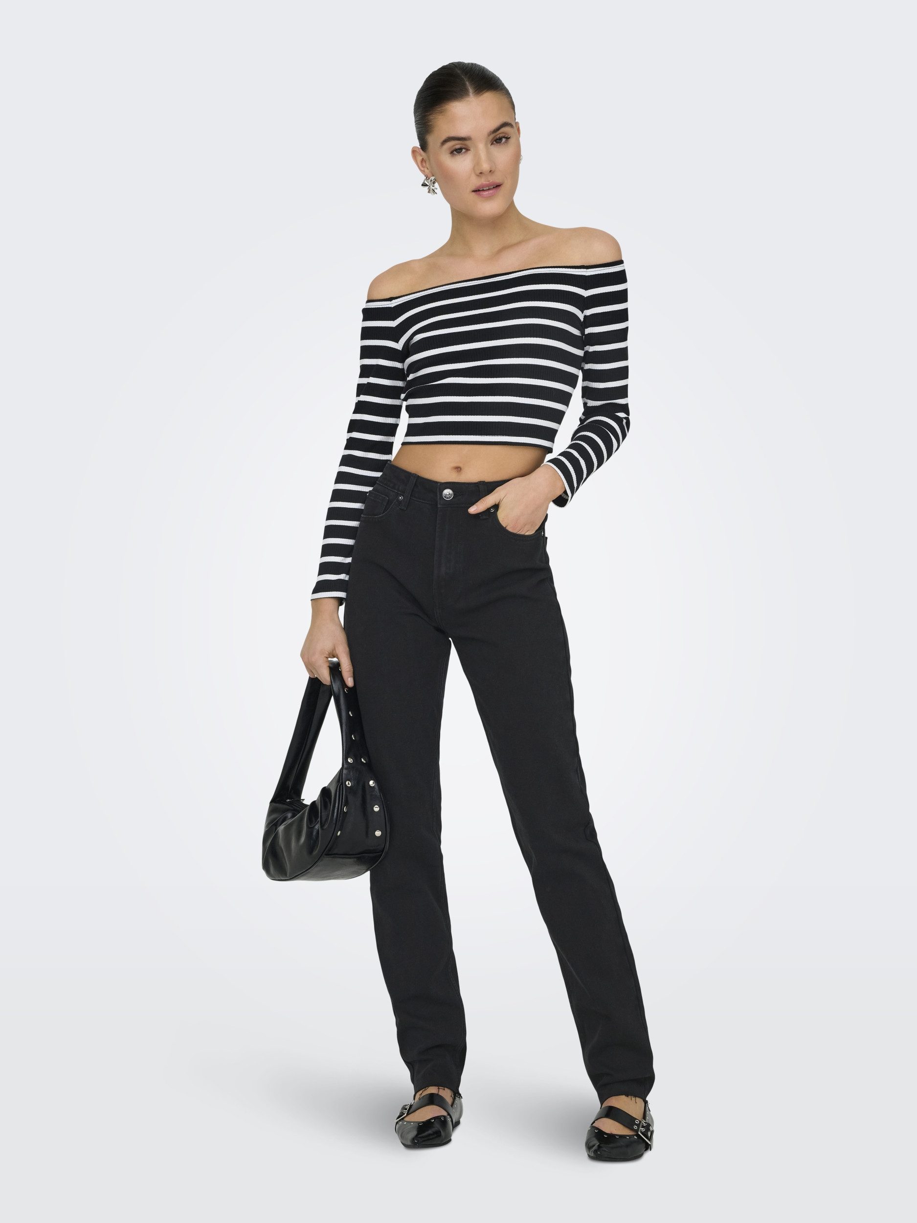 ONLY 5-Pocket-Jeans ONLEMILY HW STR DNM MA450 NOOS Black Denim günstig online kaufen