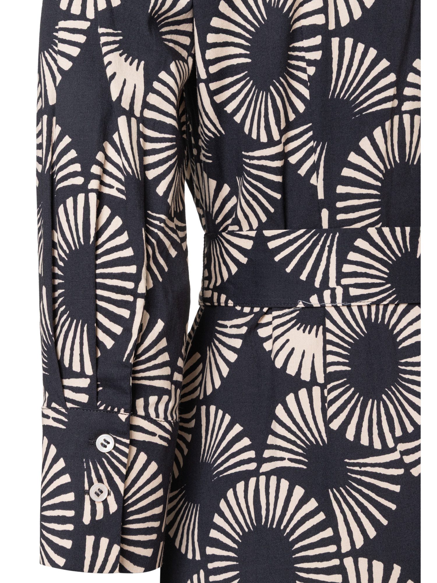 MORE&MORE Blusenkleid langes Hemdblusenkleid mit Print