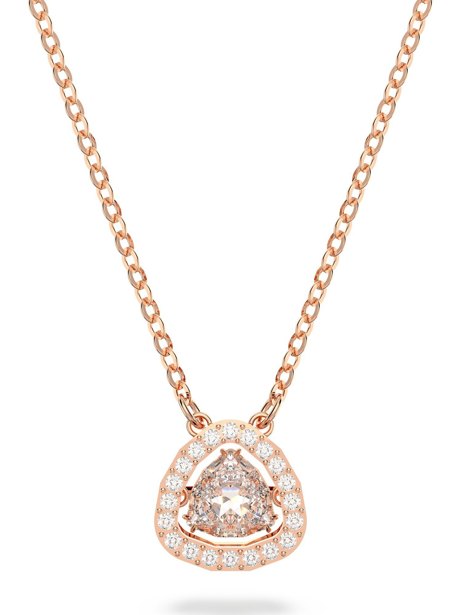 Swarovski Collier Swarovski Damen-Kette Metall Swarovski-Kristall