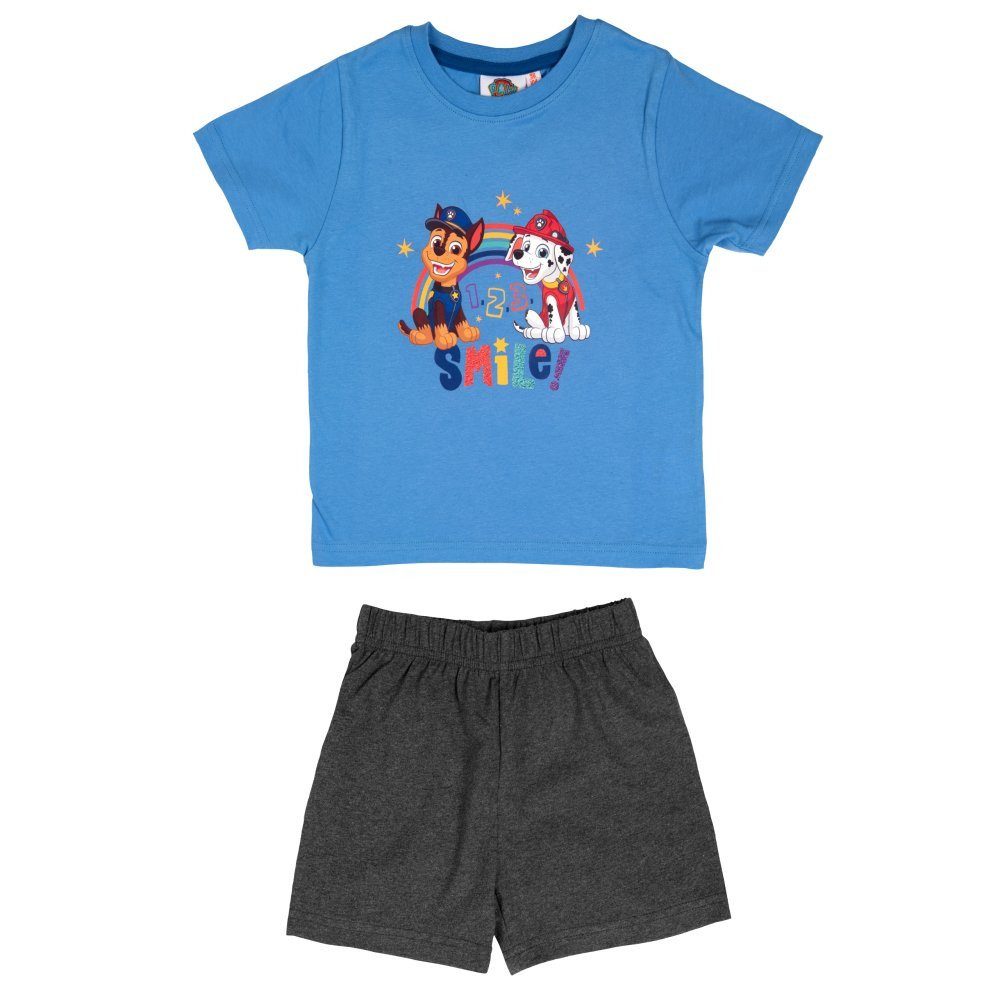 PAW PATROL Schlafanzug Paw Patrol Chase Marshal kurzarm Kinder Pyjama Gr. 98/104 | Pyjamas