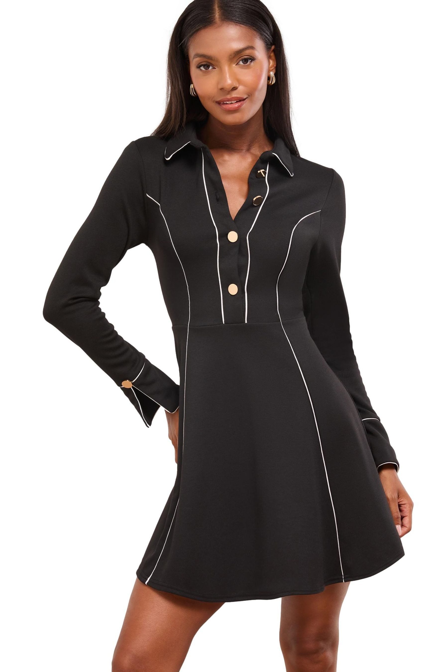 Minikleid Lipsy Langärmeliges Mini-Hemdkleid