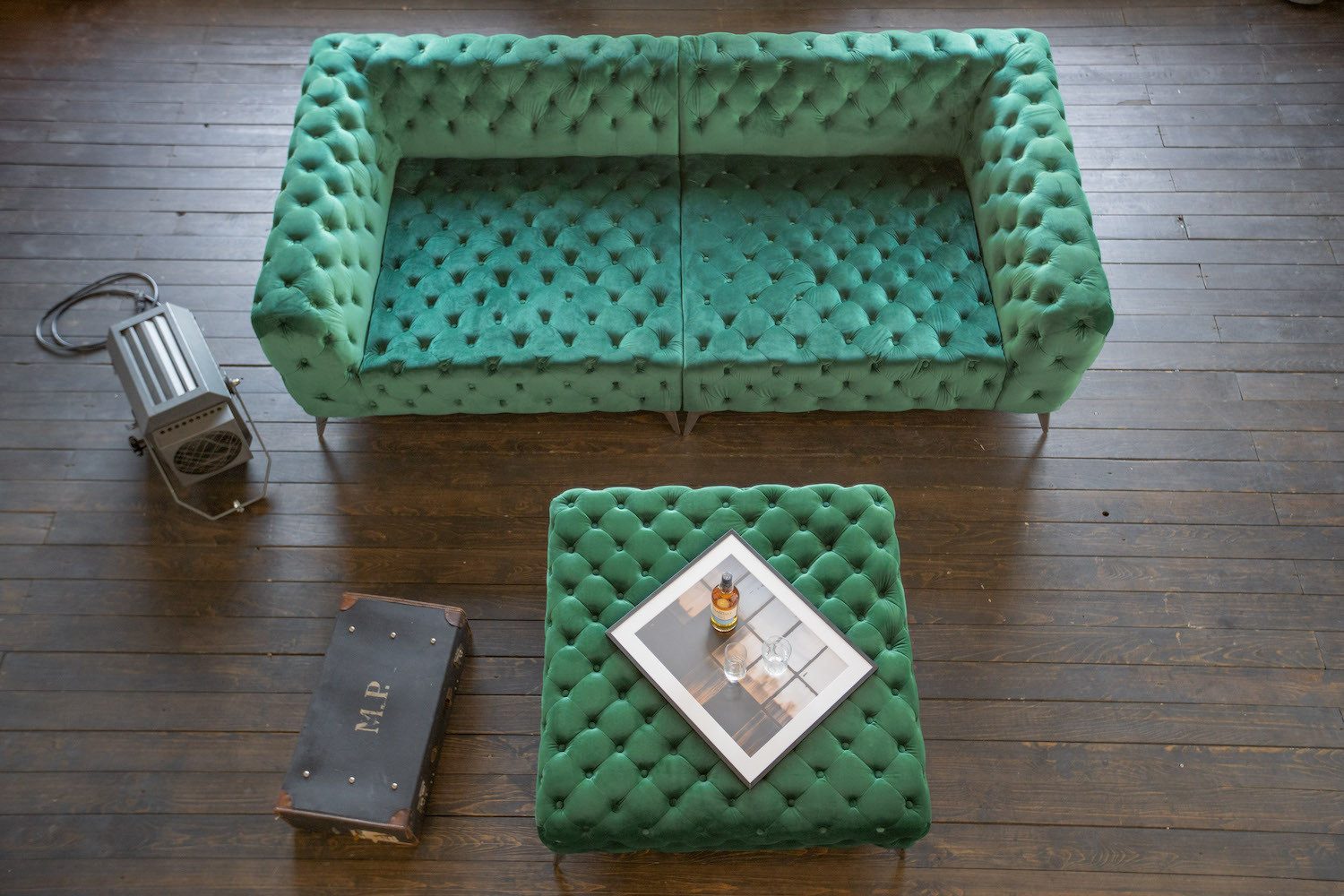 KAWOLA Big-Sofa NARLA, Couch Chesterfield Velvet, günstig online kaufen