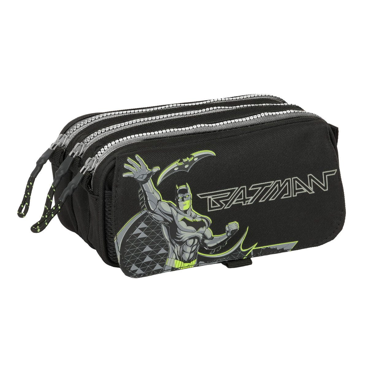 Batman Federtasche Dreifaches Mehrzweck-Etui Batman Game over Schwarz 21,5x10x8 cm