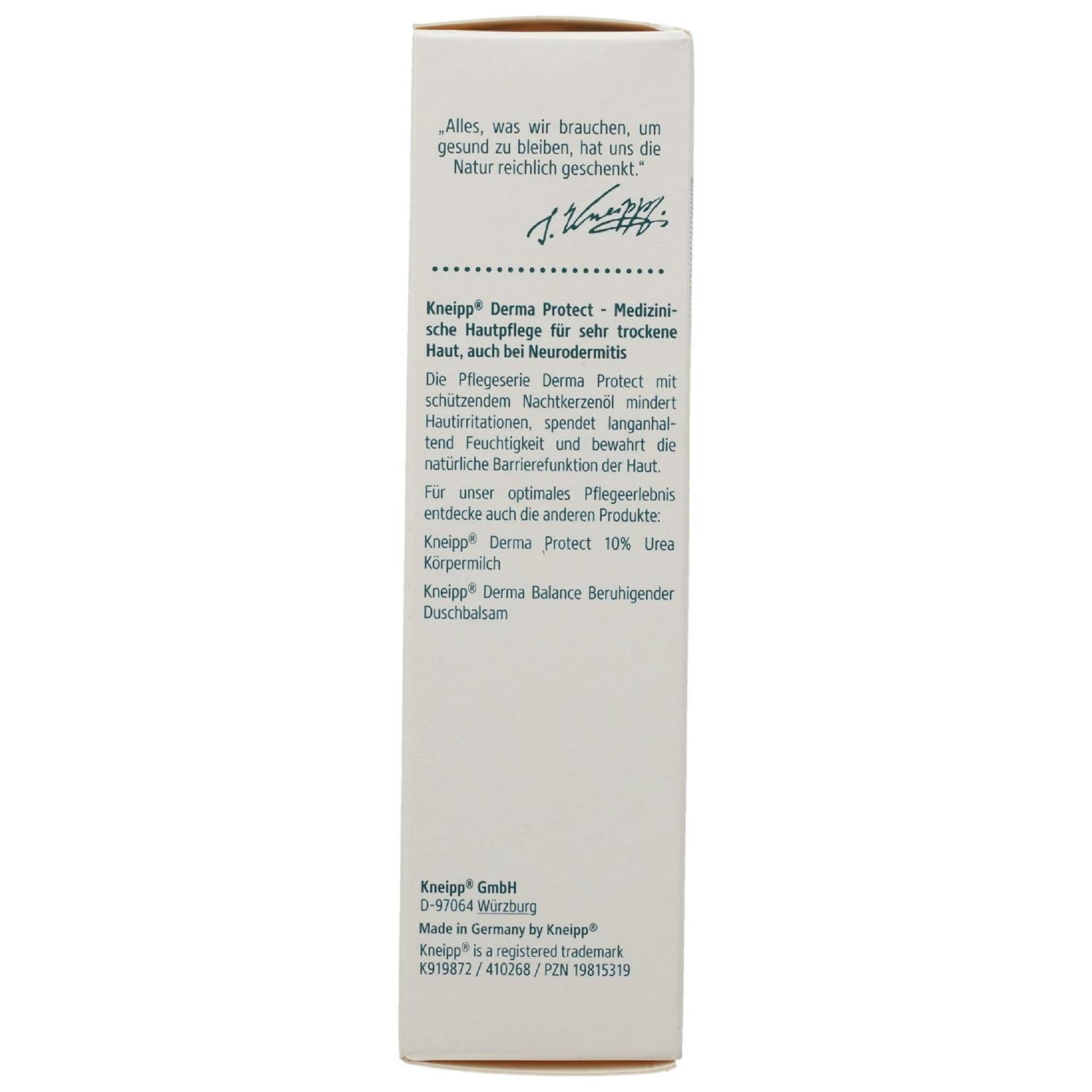 Kneipp Hautcreme KNEIPP Derma Protect 10% Urea SOS Intensivbalsam 75ml PZN 19815319