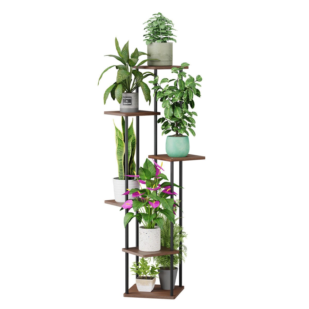 Simloveve Blumenständer Pflanzenständer 6 Etagen Pflanzentreppe günstig online kaufen