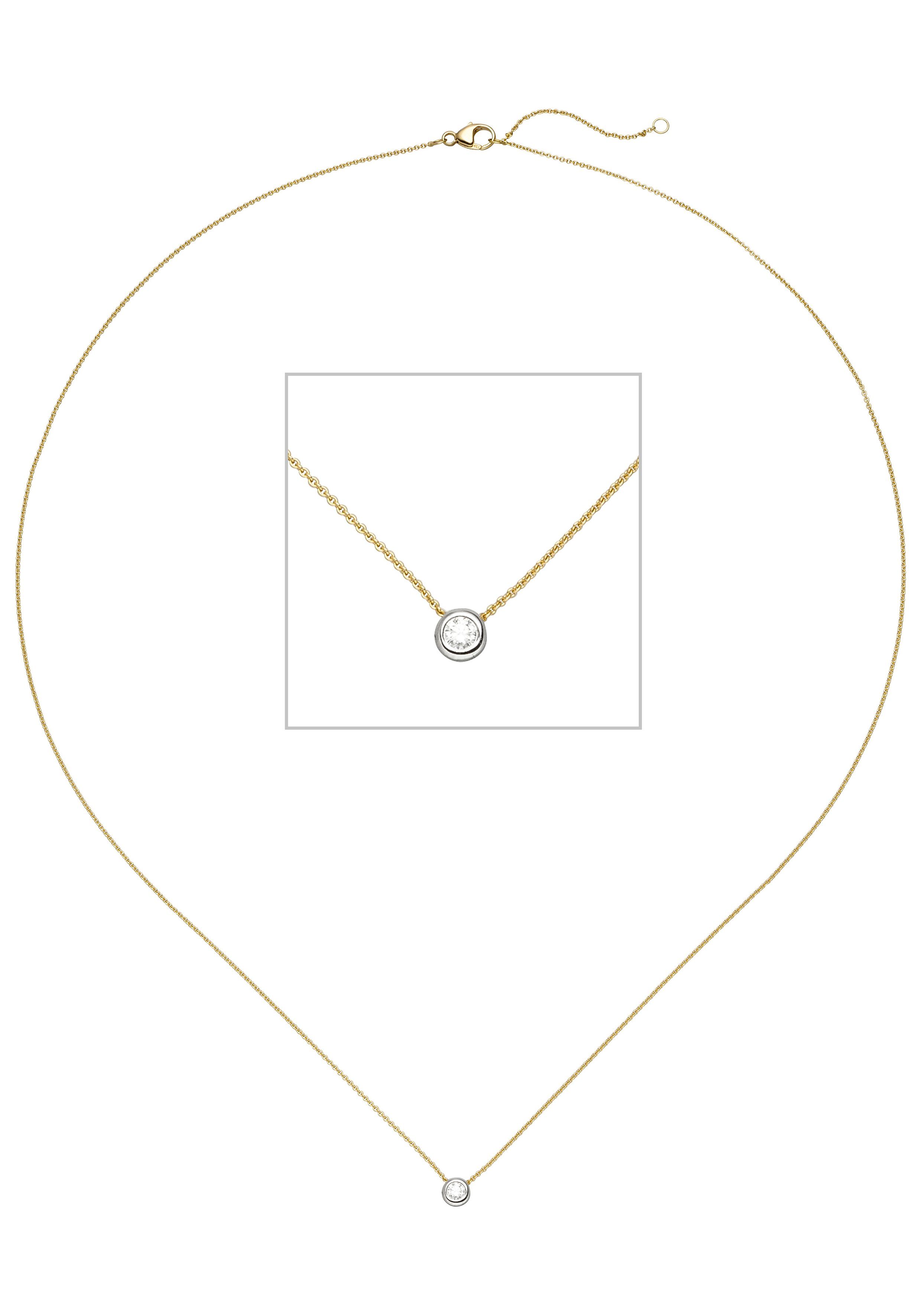 JOBO Kette mit Anhänger, 750 Gold bicol...