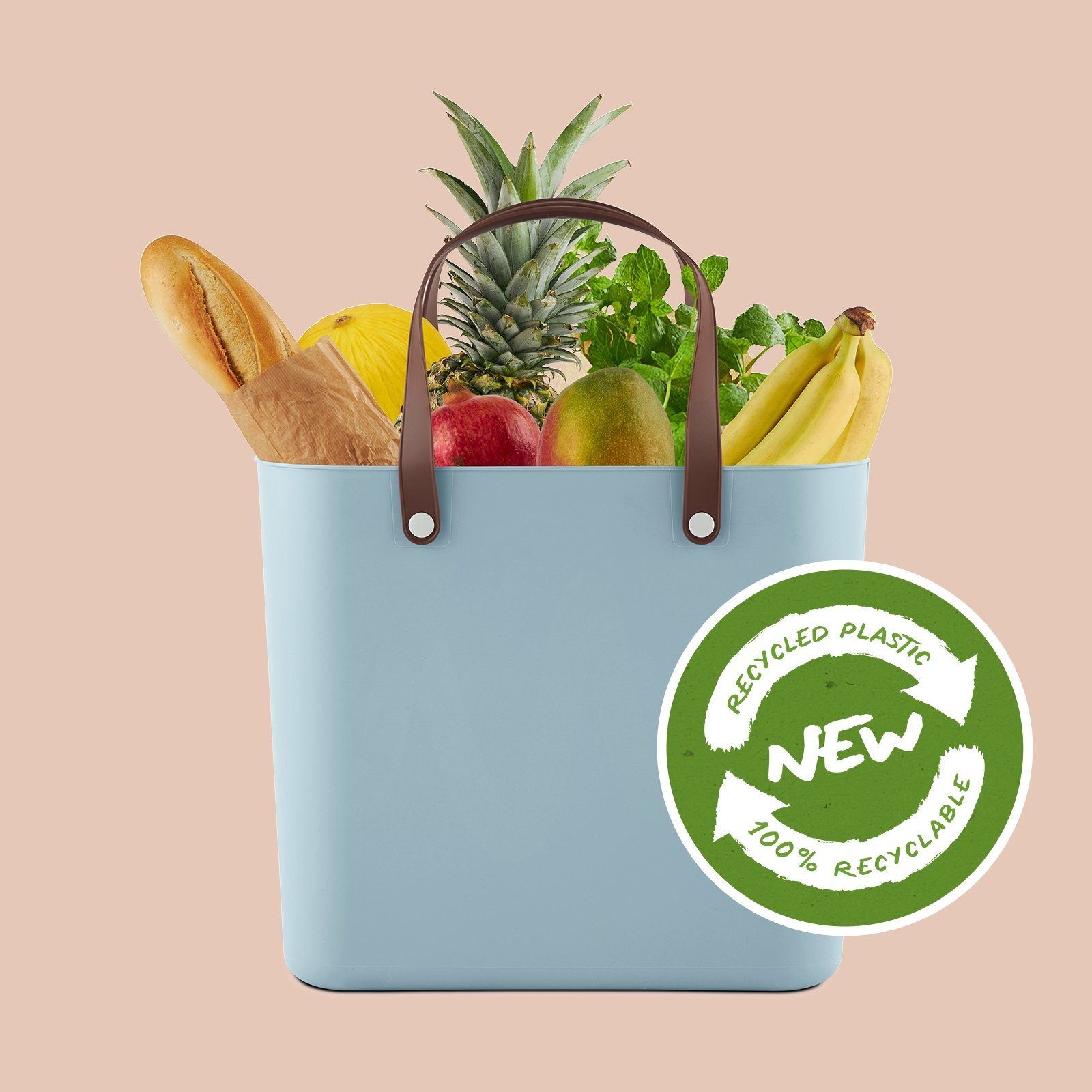 ROTHO Einkaufskorb Albula Einkaufskorb 25l, Kunststoff (PP recycelt), 25 l