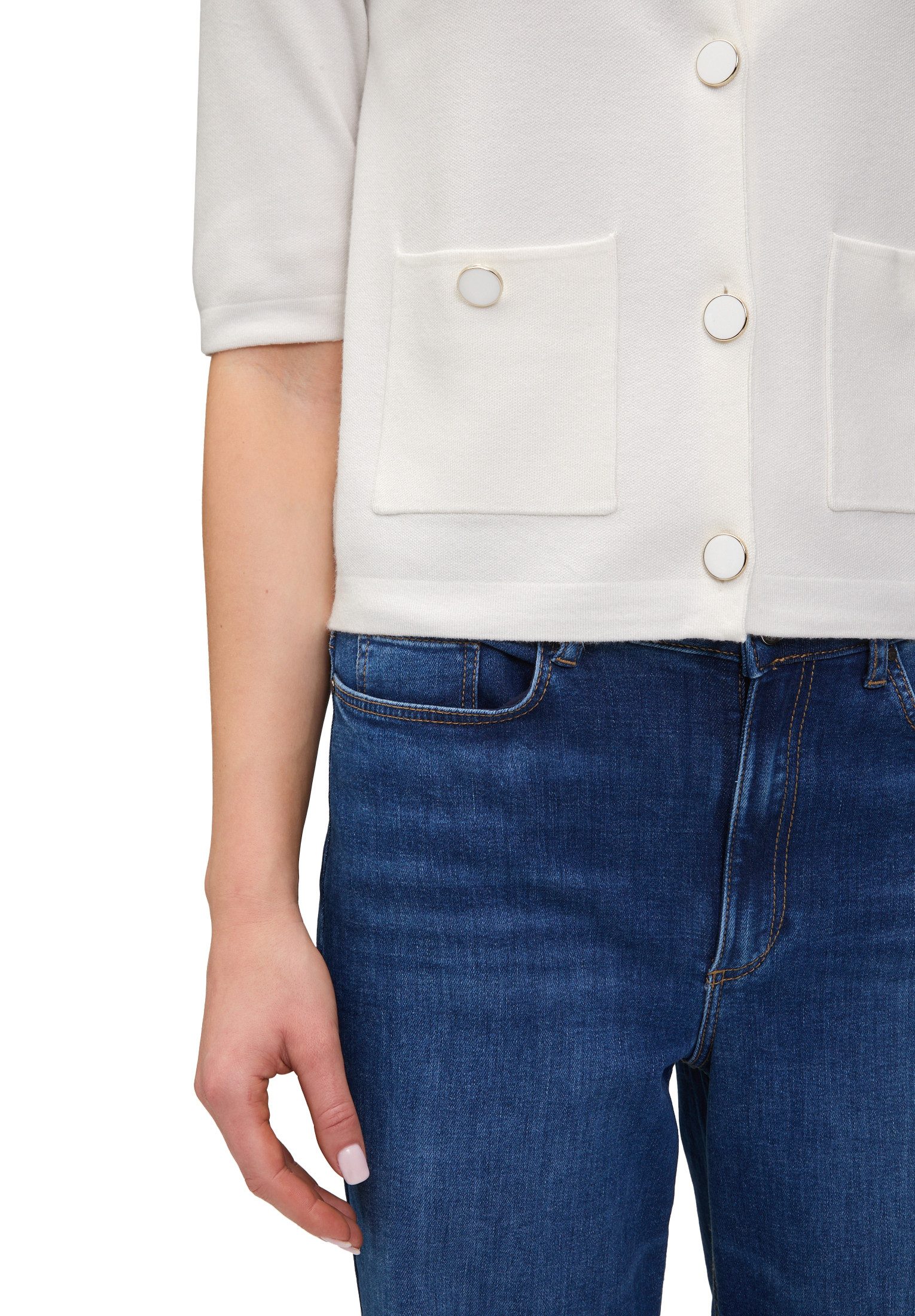 Betty&Co Strickjacke Damen mit Knopfleiste (1-tlg)