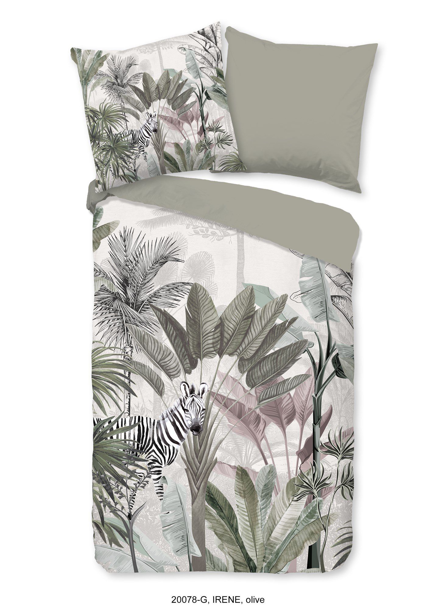 good morning Bettwäsche IRENE Bettwäsche-Set Bettbezug & Kissenbezüge, Renforcé, 2 teilig, bletter