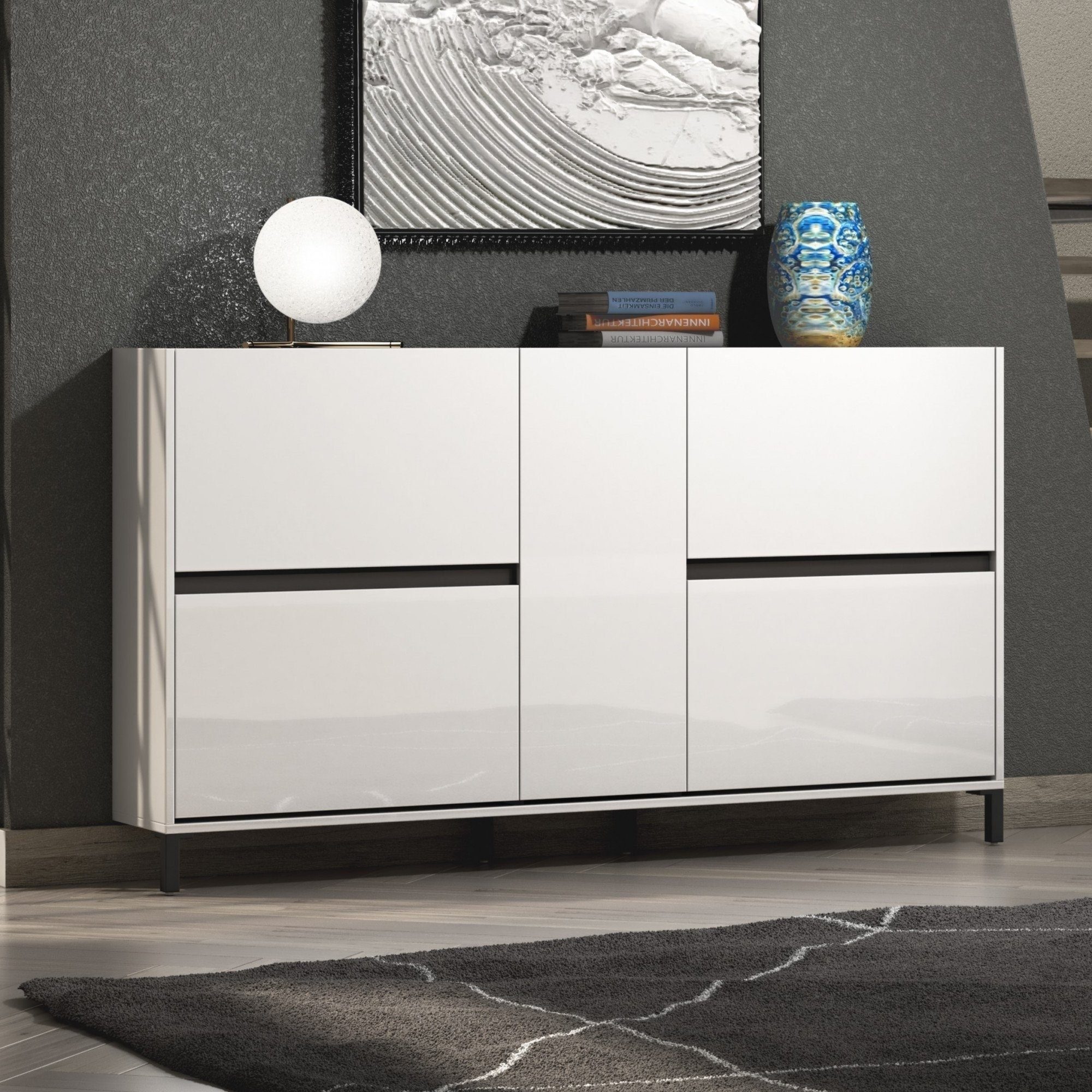 freiraum Schuhschrank EASY (1-St) in wei, Holzwerkstoff - 169x93x25,2cm (BxHxT)