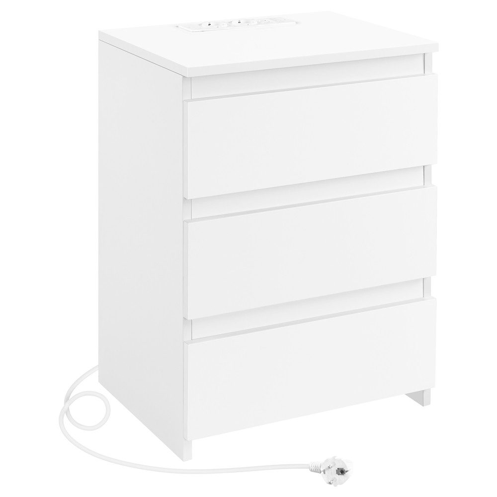 Yaheetech Nachttisch mit Ladestation, 2 USB-Anschlüsse und 2 AC-Steckdosen günstig online kaufen