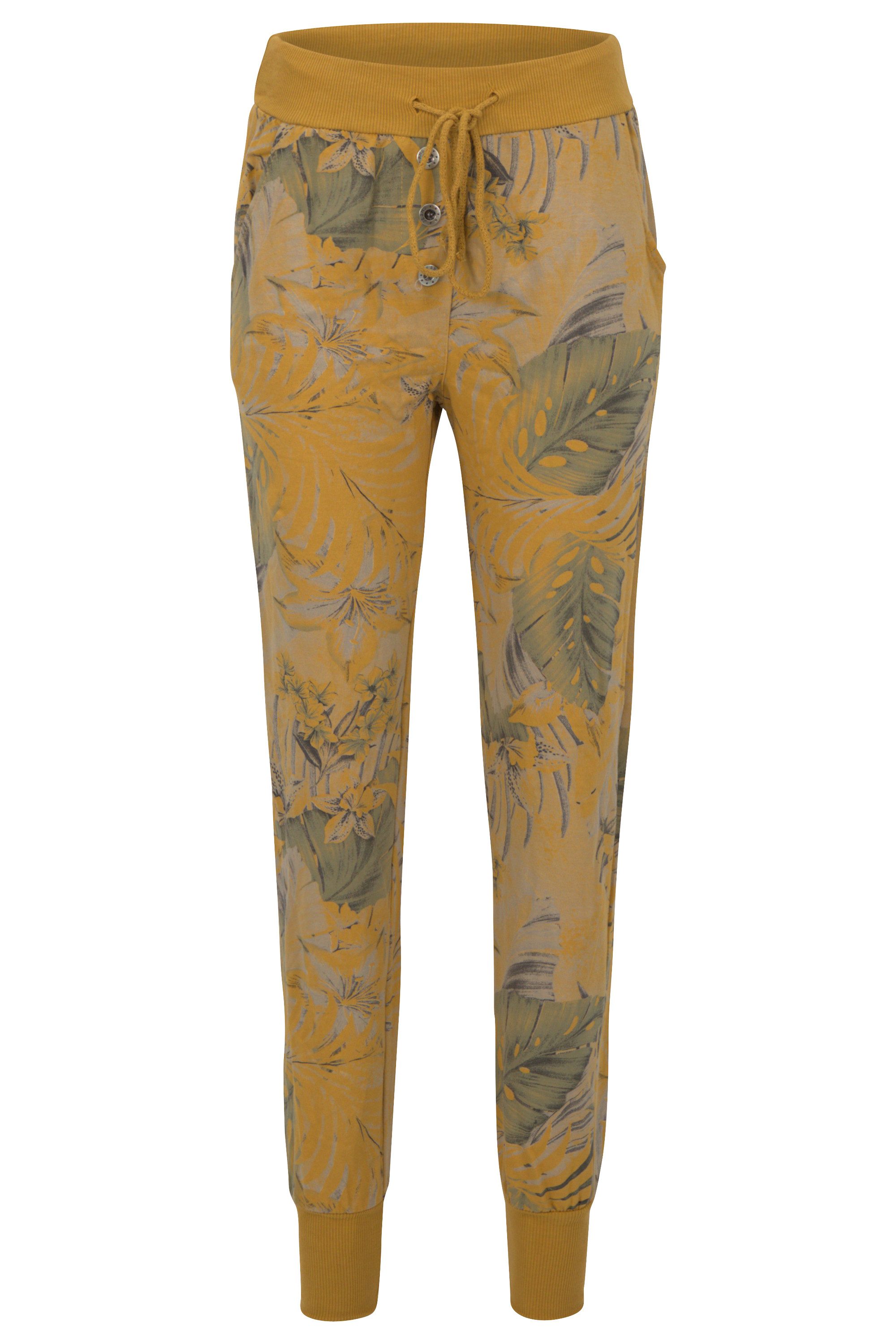Jogginghose malito Damen Jogginghose mit Jungle Print, Sporthose mit Muster