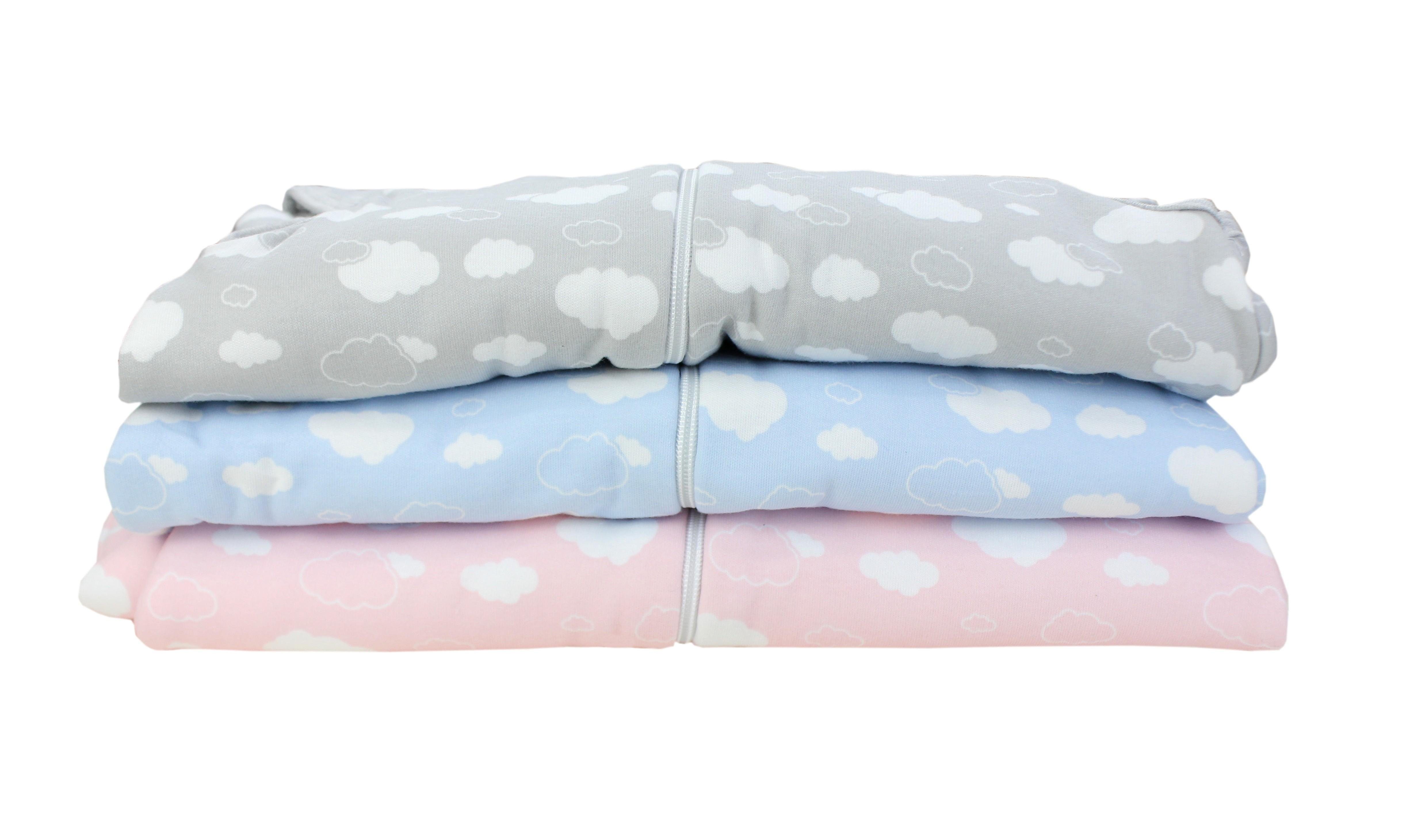 TupTam Babyschlafsack OEKO-TEX mit Grau Winter Unisex TOG Wolken 2,5 zertifiziert Schlafsack Beinen