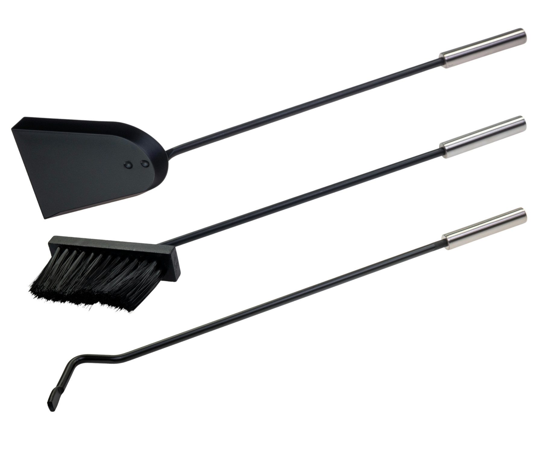 Raik Kamingarnitur Raik Kaminbesteck Ludwig Set 4-teilig Schwarz