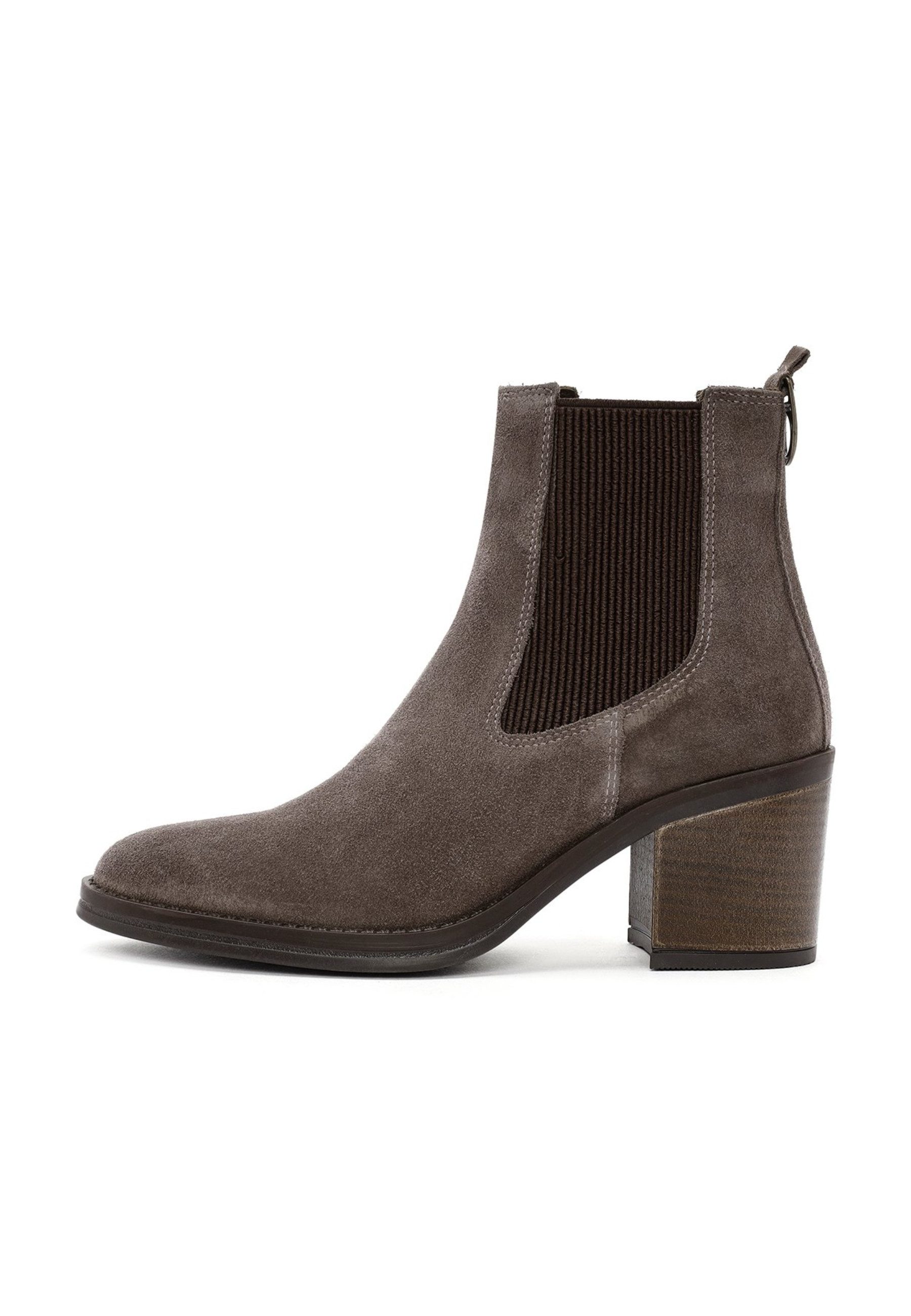 Derimod Cowboy-Absatzstiefel aus Veloursleder Cowboy Boots Textilfutter, EVA Sohle, Absatz 5,5 cm