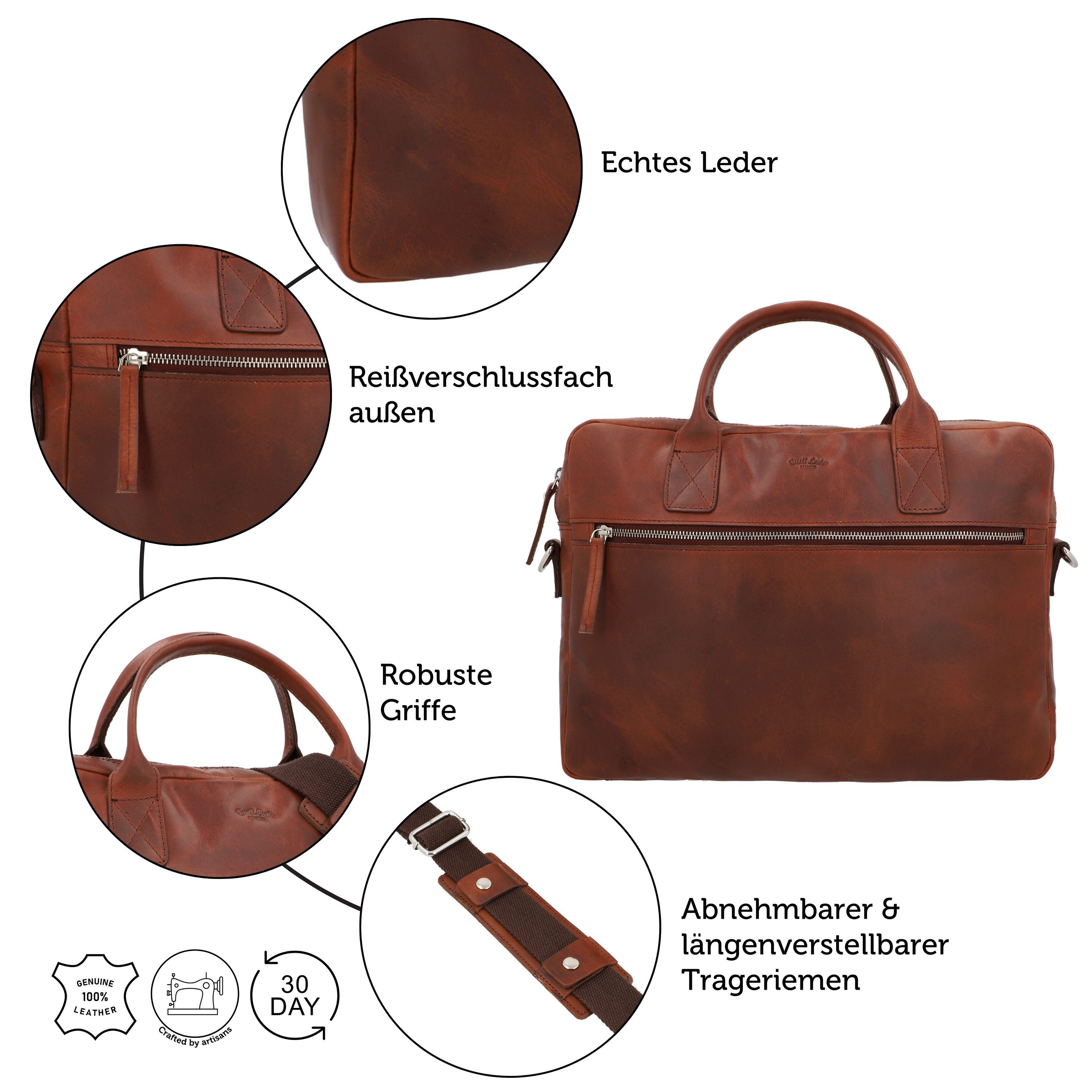 Gusti Leder Aktentasche Gusti Leder Aktentasche Elijah (1-tlg)