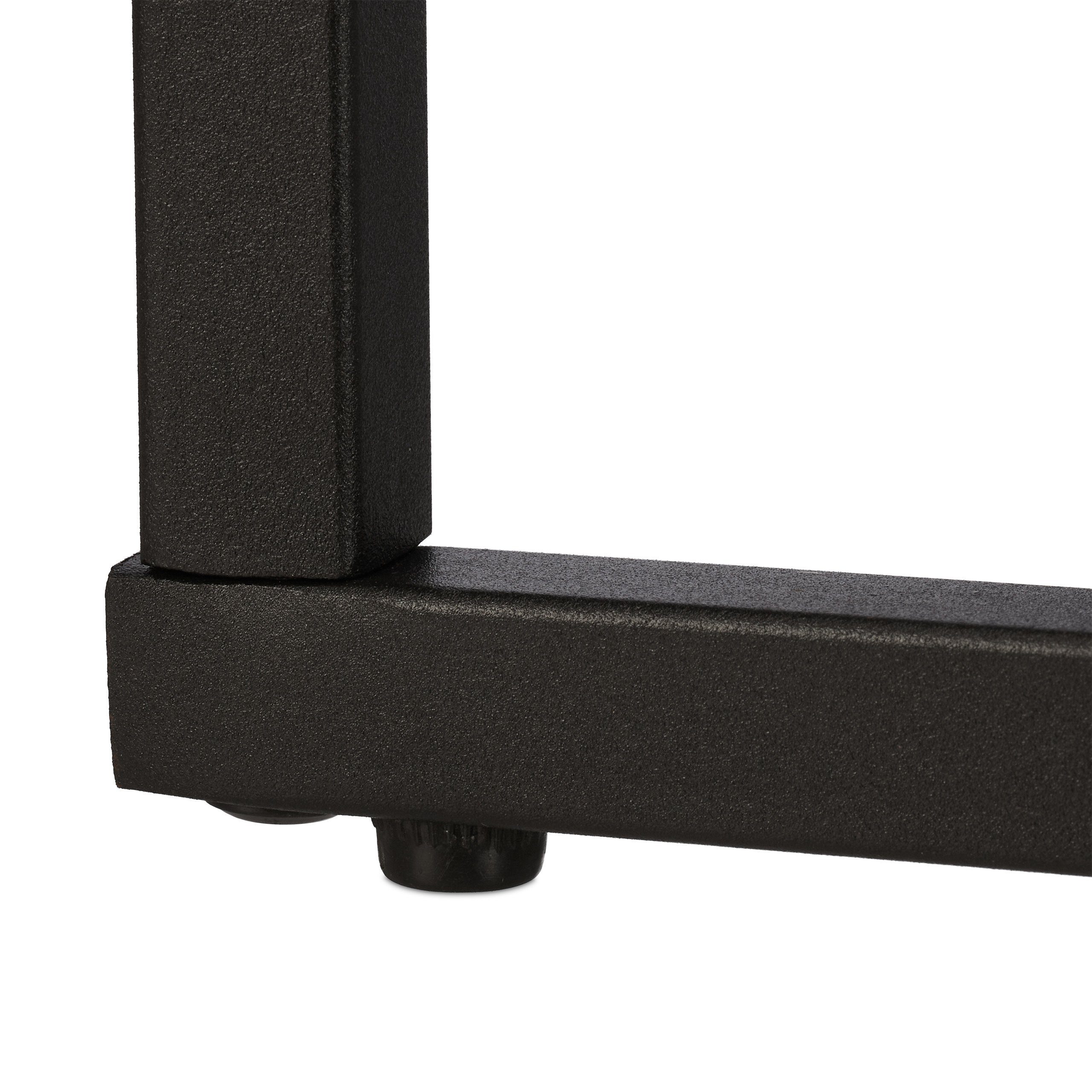 relaxdays Beistelltisch U Form aus Glas und Metall