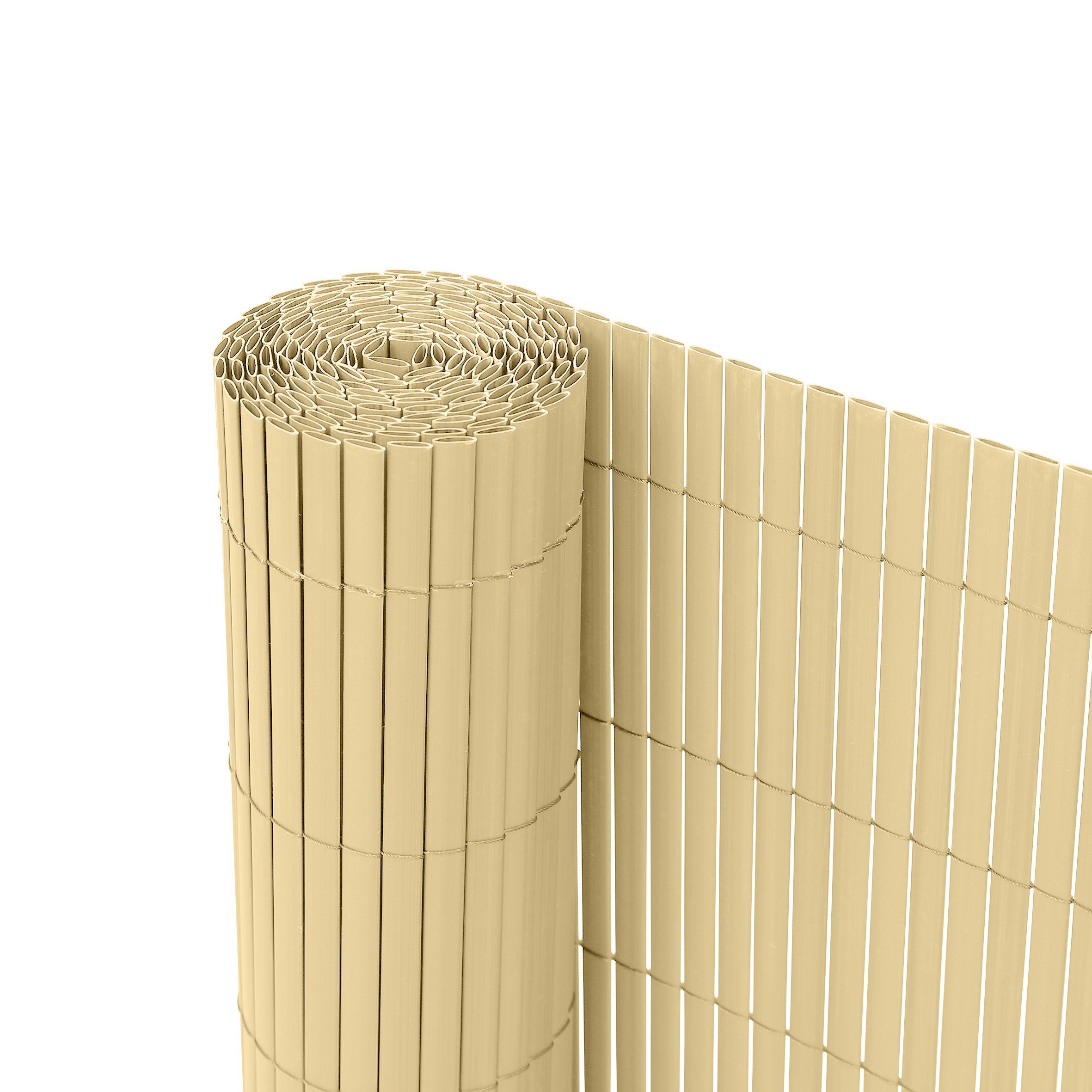 Ribelli Balkonsichtschutz Zaunsichtschutz PVC ca. 1,6 x 3m bambus