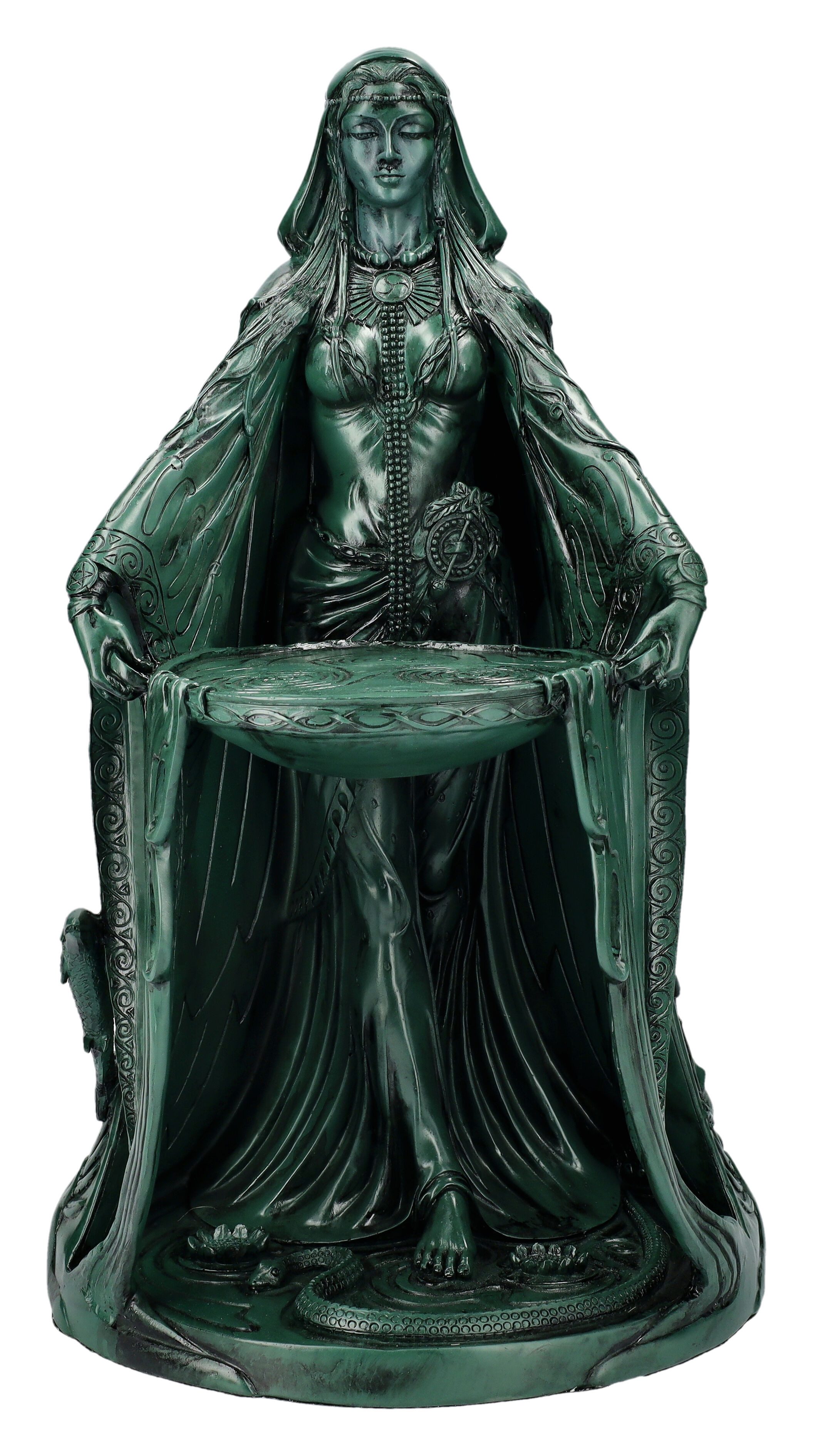 Figuren Shop GmbH Dekofigur Danu Figur groß - Keltische Göttin grün - Mythologie Dekofigur Kelten