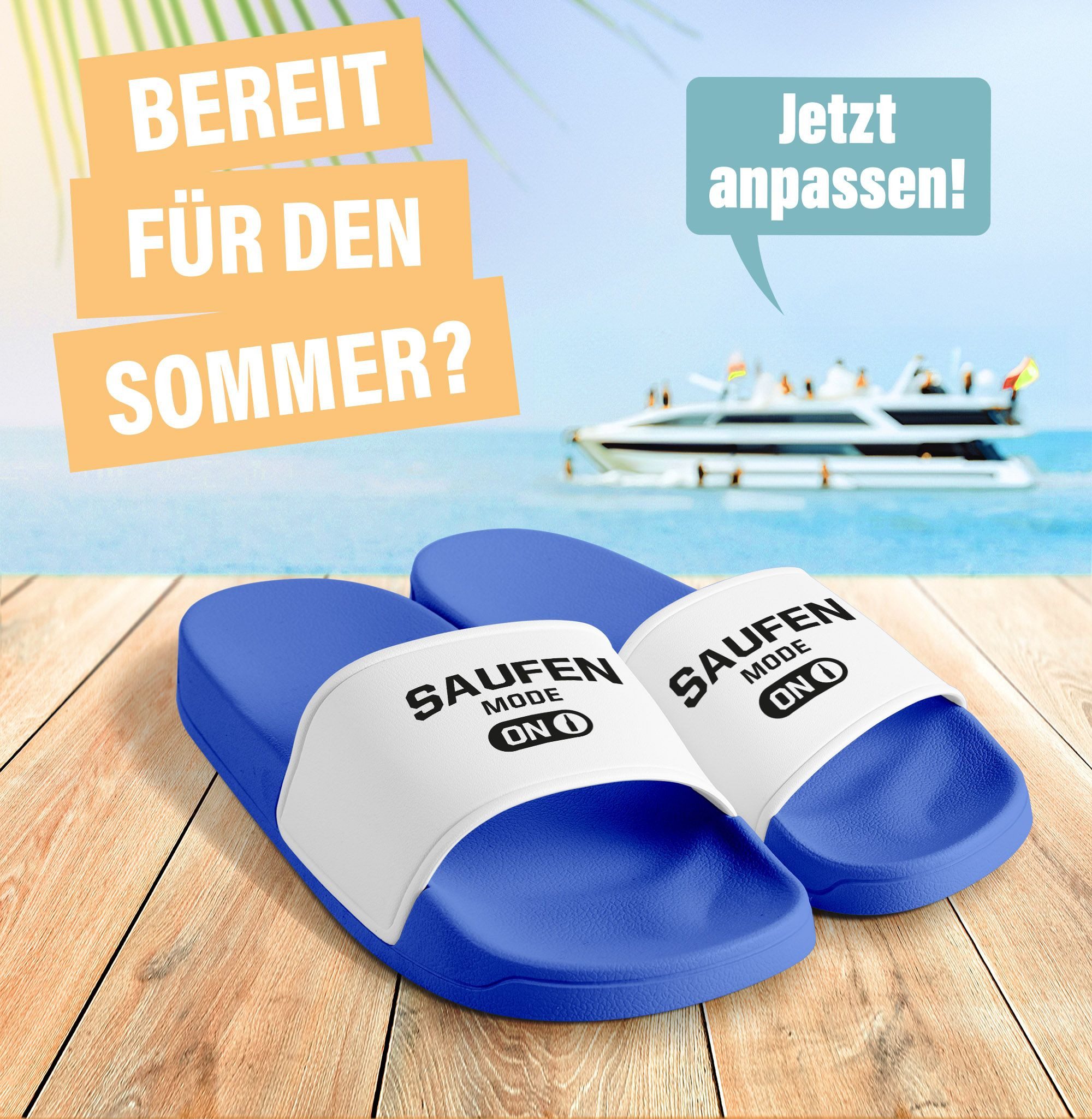 MoonWorks Badeschlappen Badelatschen Saufen Mode on günstig online kaufen