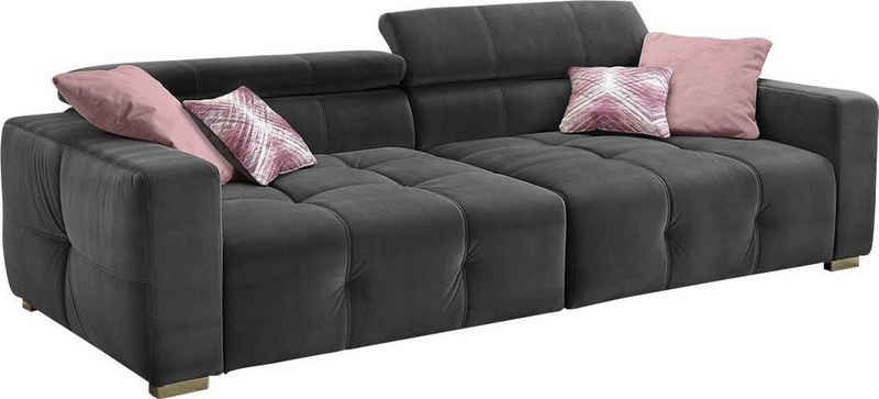Jockenhöfer Gruppe Big-Sofa, mit Wellenfederung, Sitzkomfort und mehrfach verstellbare Kopfstützen