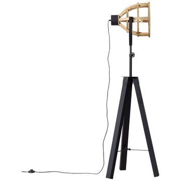 Lightbox Stehlampe, ohne Leuchtmittel, Dreibein Stehlampe, 170 cm Höhe, Ø 60cm, E27, verstellbar, Metall/Holz