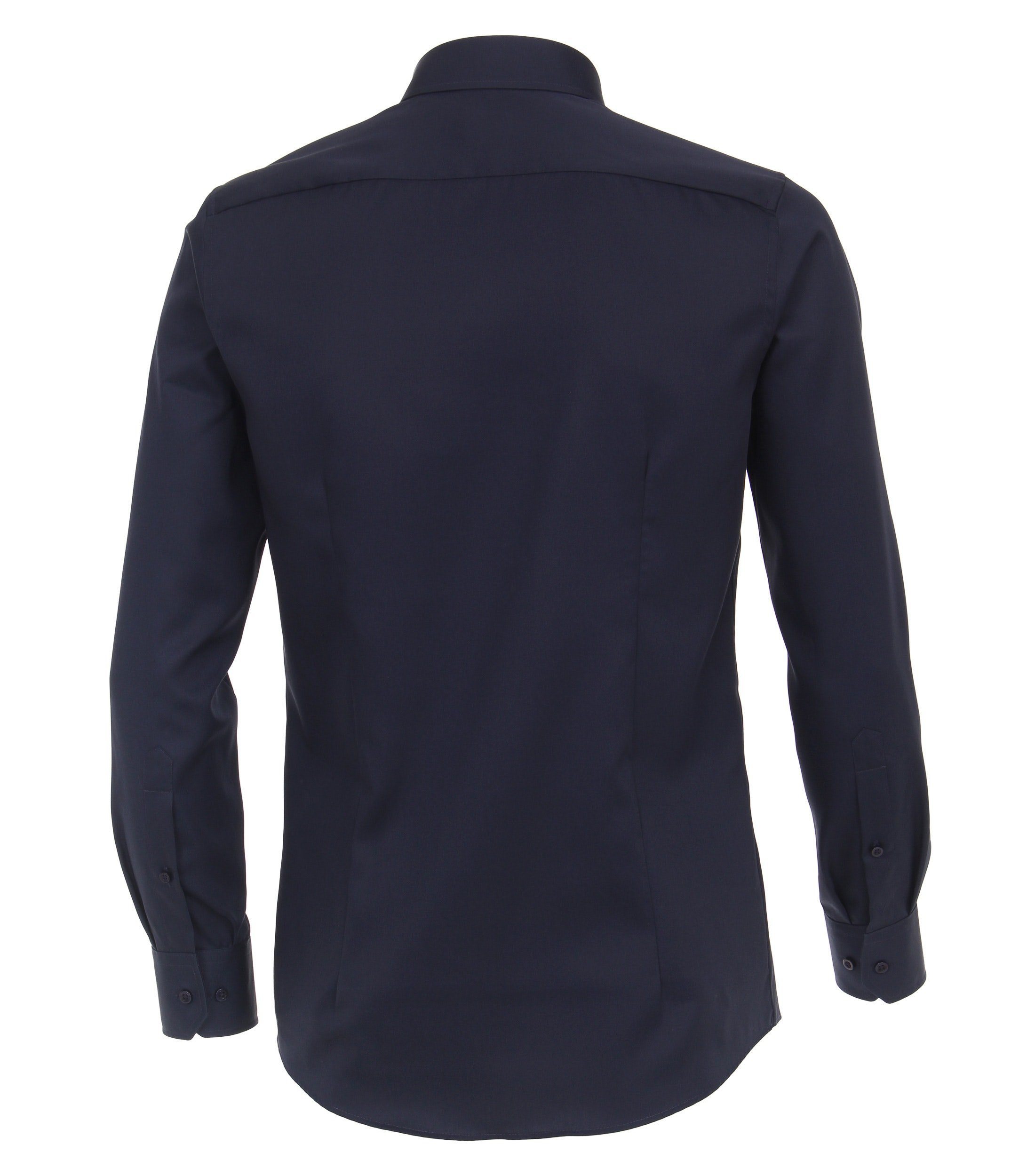 Modern Einfarbig - VENTI 1 - - Fit Langarm - Businesshemd Businesshemd Dunkelblau