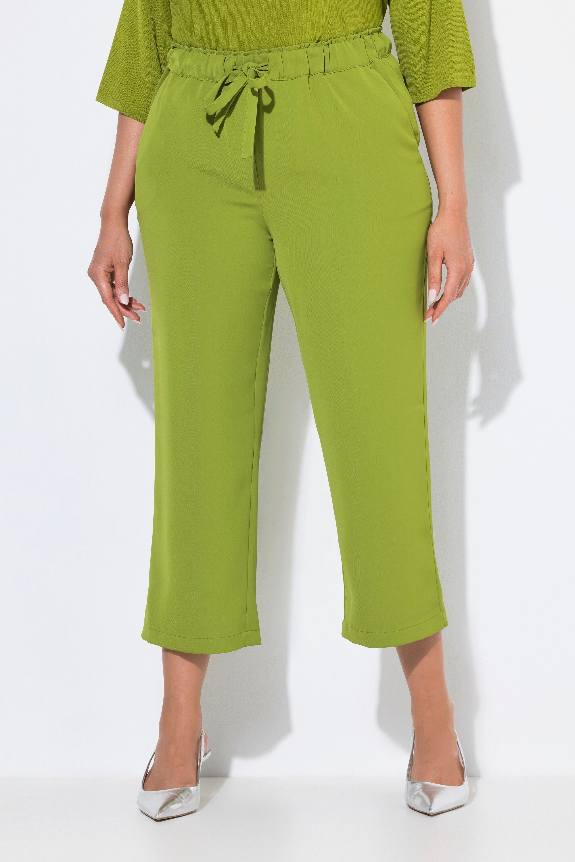 Ulla Popken Schlupfhose 7/8-Hose Bügelfalten Elastikbund günstig online kaufen