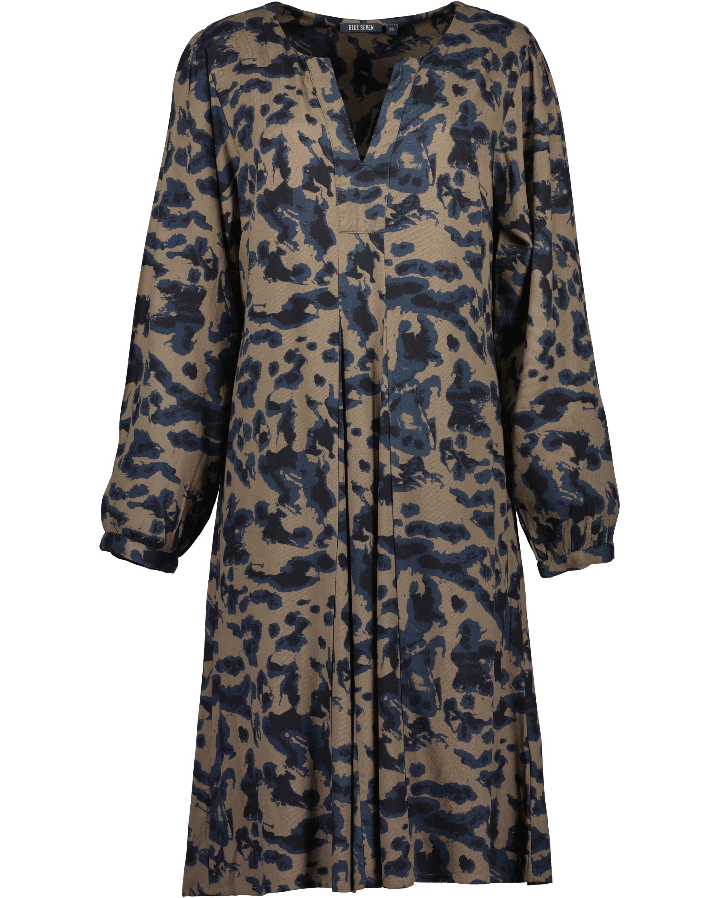 Blue Seven Sommerkleid Kleid mit Henley Ausschnitt (1-tlg)