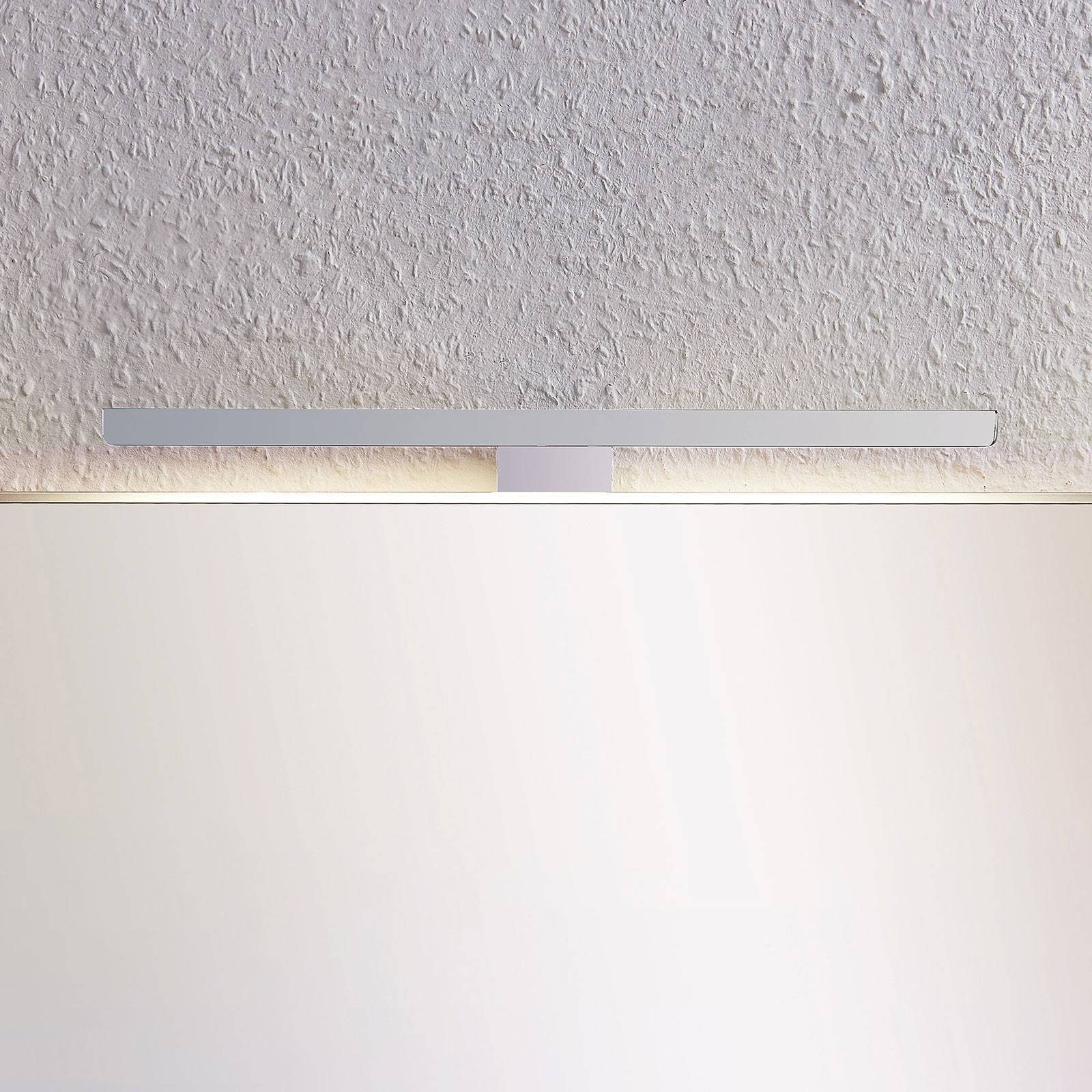 Lindby Wandleuchte LED-Leuchtmittel flammig, inkl. Aluminium, fest 1 weiß, Peggy, verbaut, universalweiß, chrom, Modern, Kunststoff