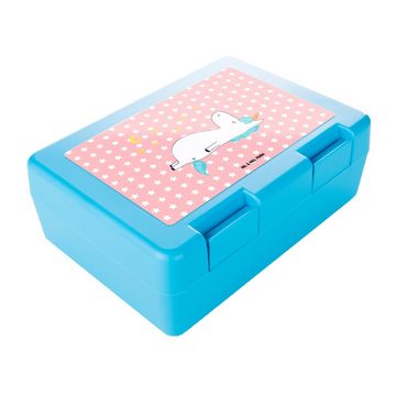 Mr. & Mrs. Panda Butterdose Einhorn Sternenhimmel - Rot Pastell - Geschenk, Lunch box, Einhörner, Premium Kunststoff, (1-tlg), Doppelverschluss
