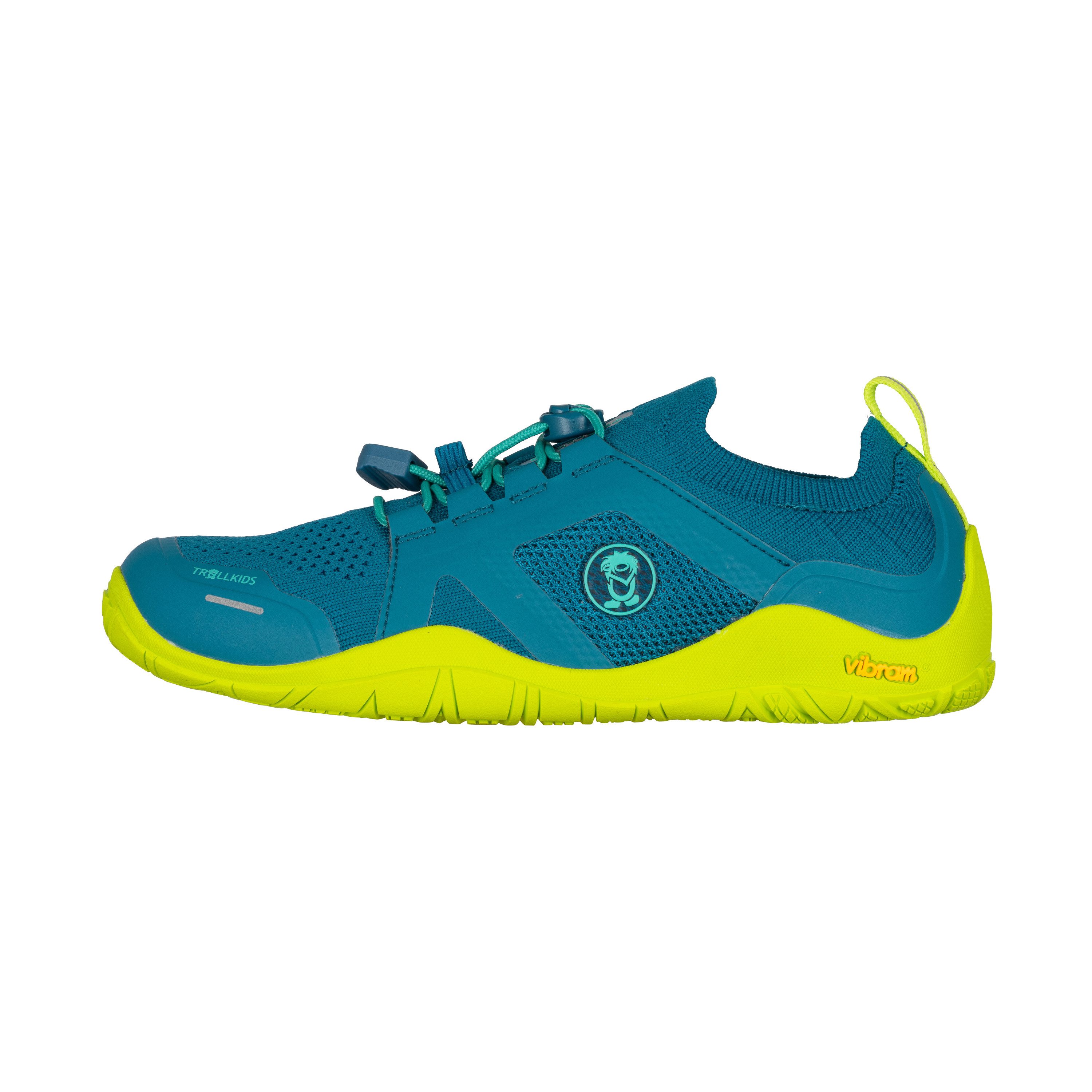 TROLLKIDS KIDS NORDLAND BAREFOOT HIKER Barfußschuh Mit Vibram Sohle, Schnürsenkel mit Schnellverschluß