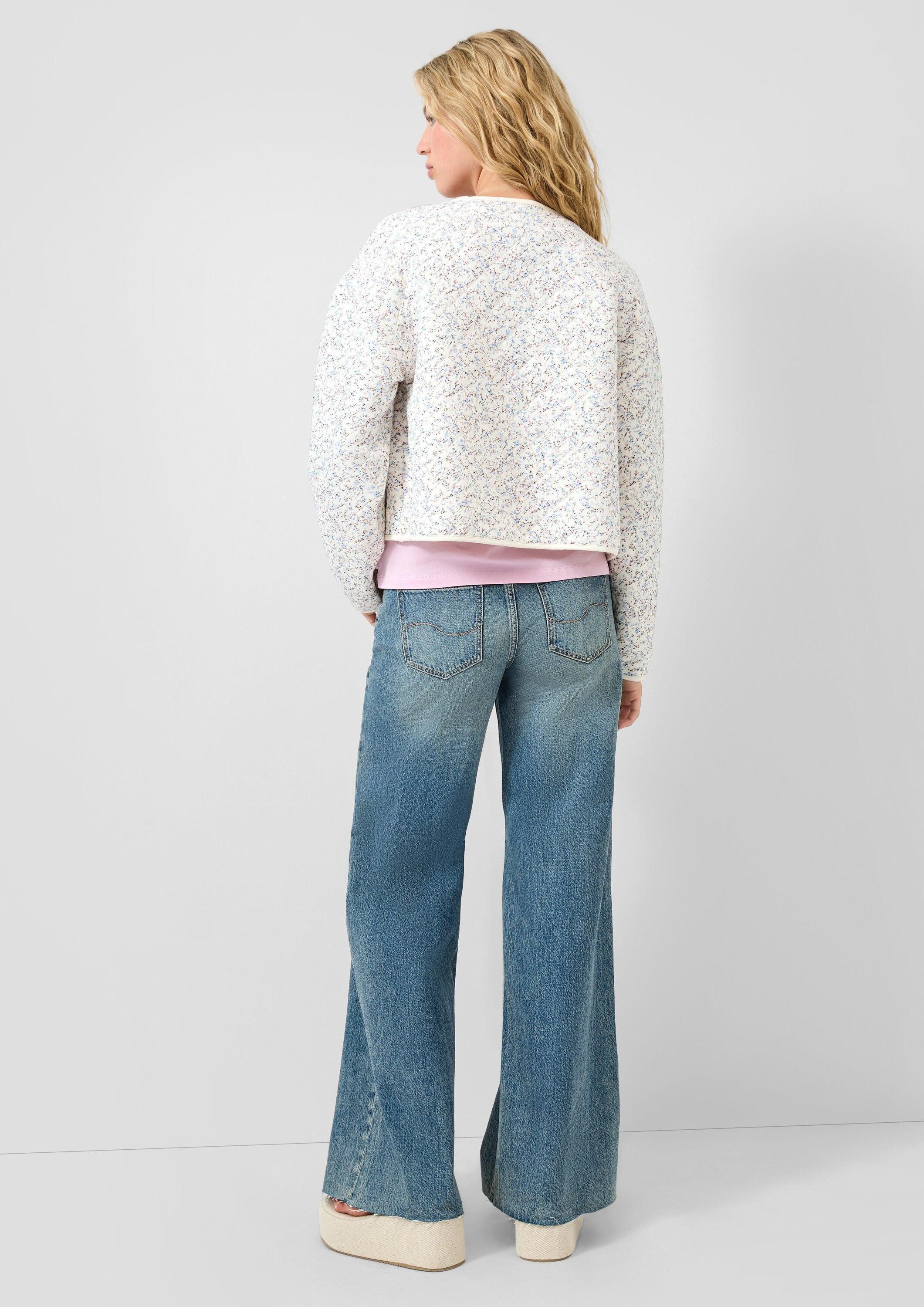 QS Funktionsjacke Sweatshirt Gesteppte Jerseyjacke