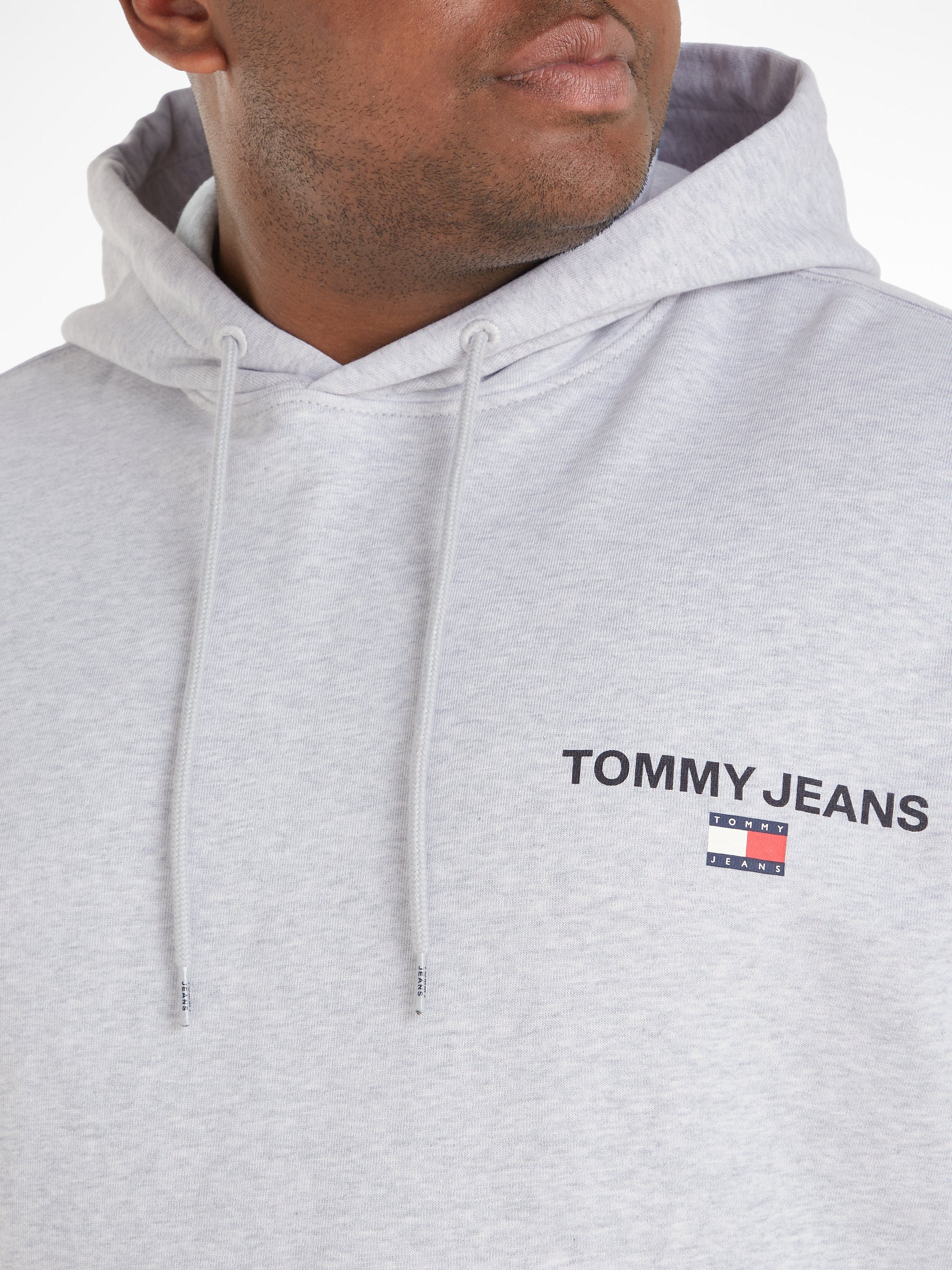 REG Jeans Hoodie Tommy TJM PLUS Grey Plus Silver GRAPHIC HOOD ENTRY Htr