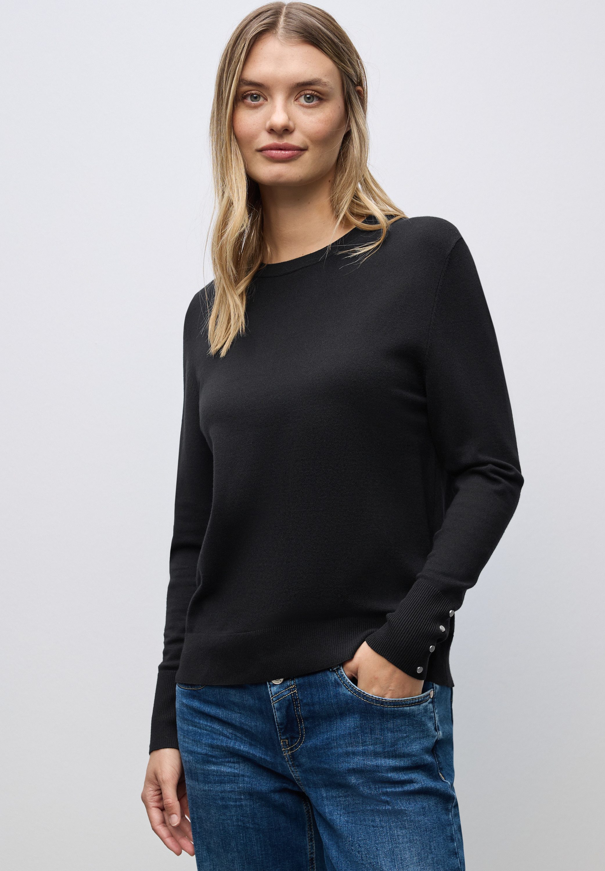 STREET ONE Strickpullover aus softem Materialmix
