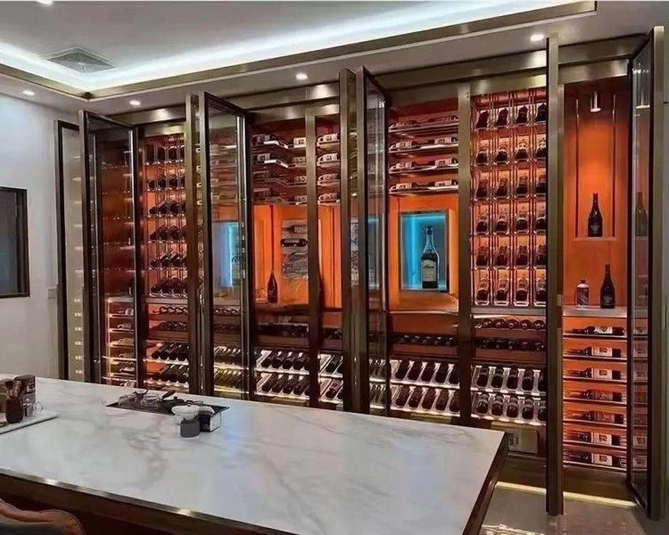 Xlmoebel Weinschrank Weinarchiv Weinschrank Flaschenregal Weinkühlschrank Weinregal (1-St) Made in Europa