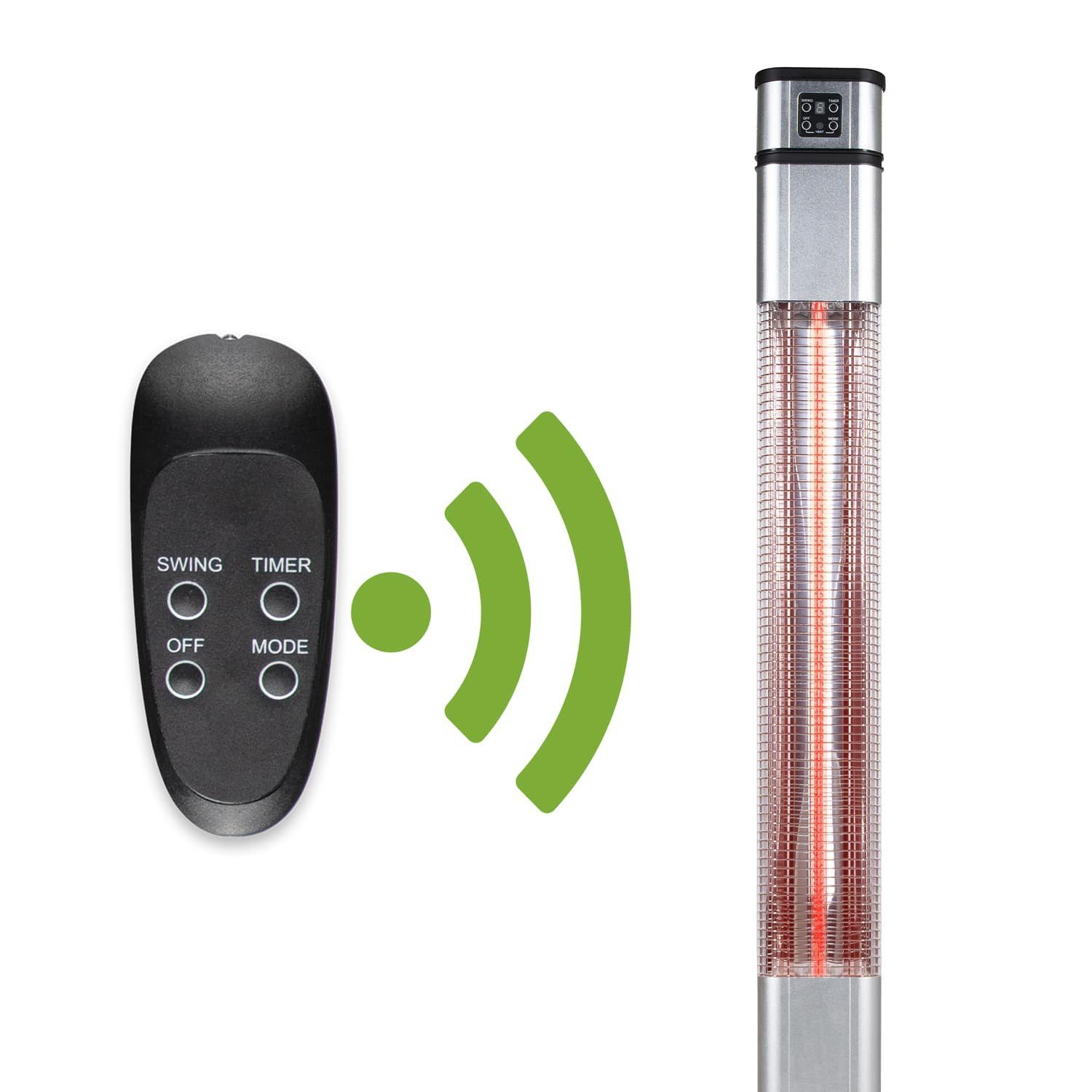 empasa Heizstrahler "TOWER UP", 2000 W, Infrarot Heizstrahler inkl. Fernbedienung