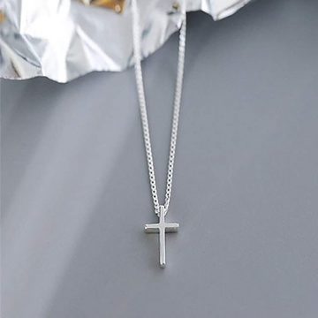 Fancifize Kette mit Anhänger Kreuz Anhänger Kreuz-05 (inkl. Geschenkbeutel), 925 Sterling Silber Halskette Anhänger, Halskette 40+3cm