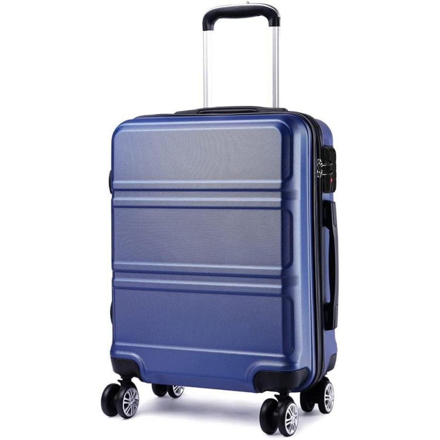 Hartschalen-Trolley Koffer Trolley Reisekoffer L (65cm) Dunkelblau