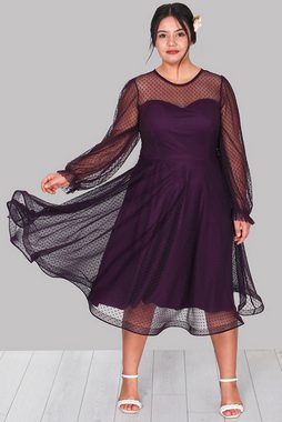 Modabout Abendkleid Damen Midikleid Sommerkleid für große Größen - NELB0588D5154K-M (1-tlg)